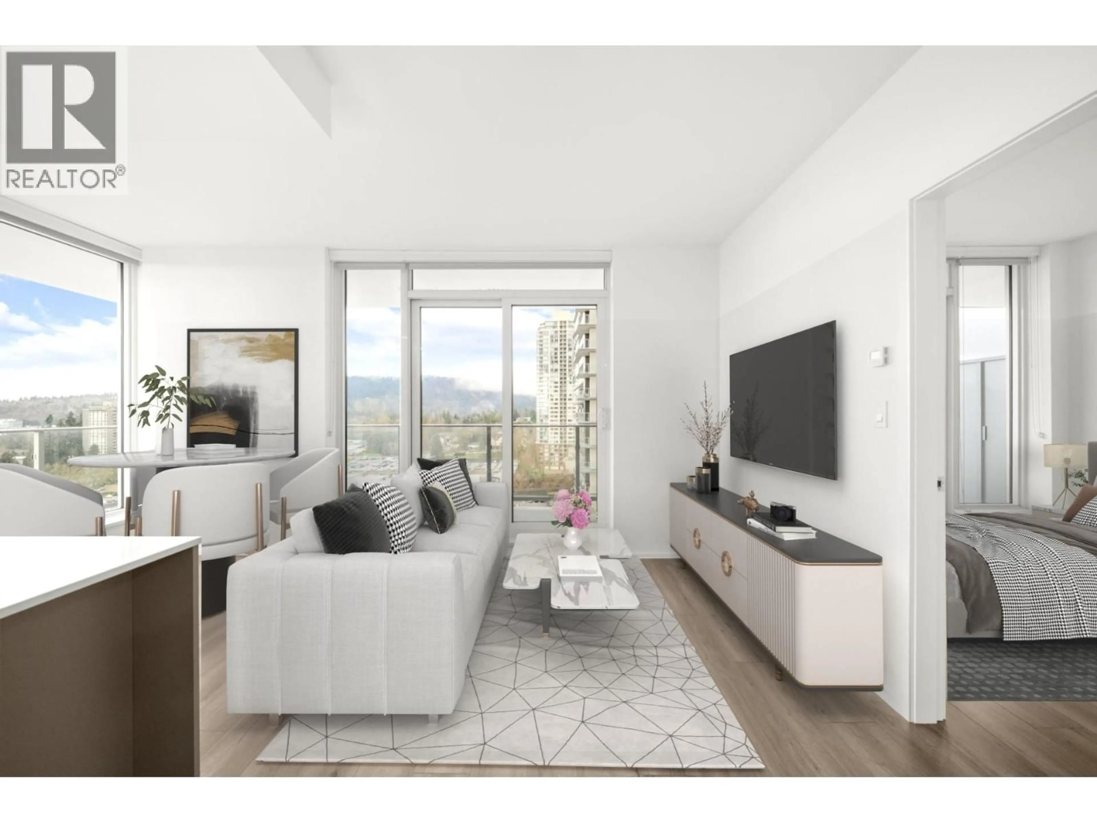 Living room with furniture, unknown for 1310 - 3833 EVERGREEN PLACE, Burnaby British Columbia V3J0M3