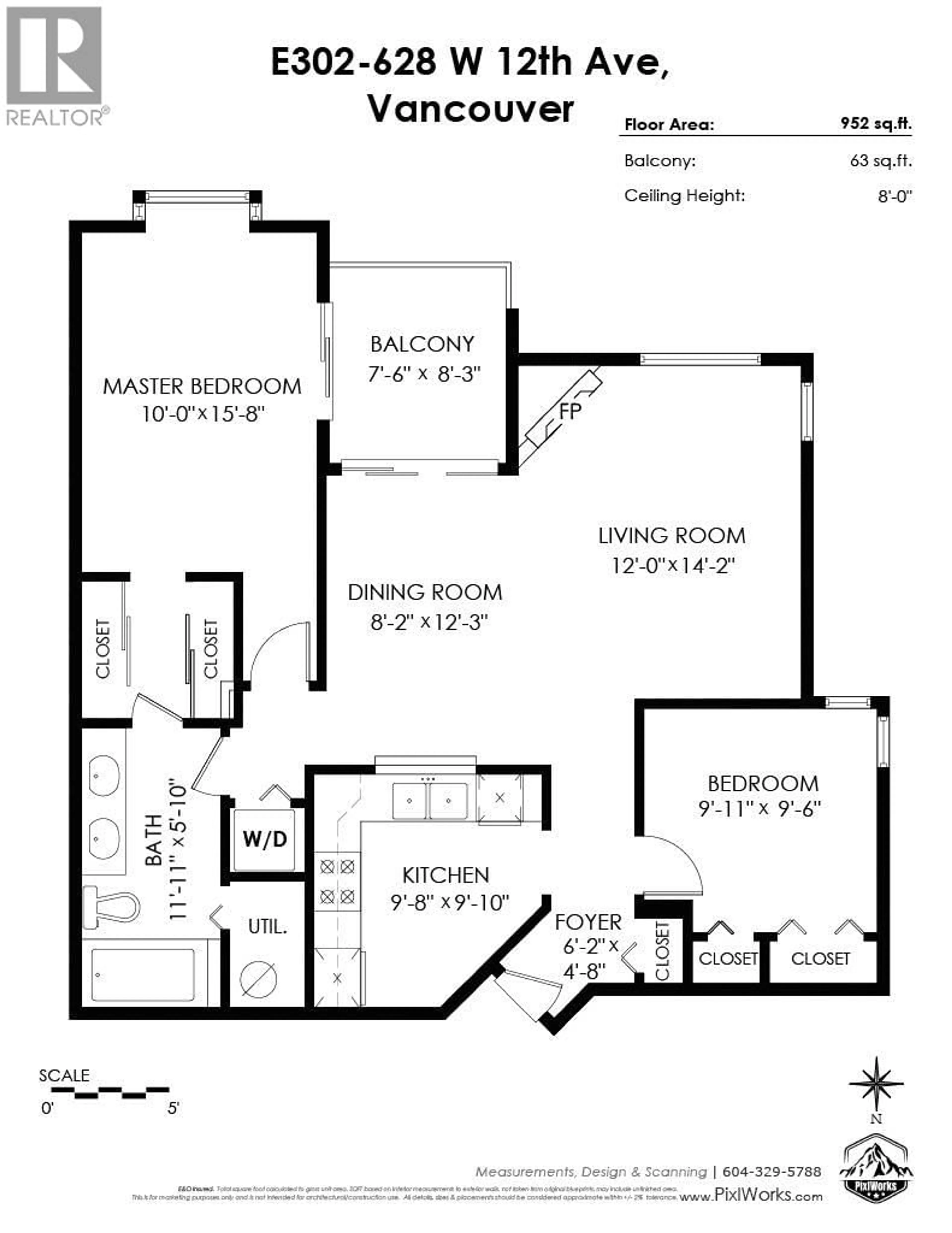 Floor plan for E302 - 628 12TH AVENUE, Vancouver British Columbia V5Z1M8
