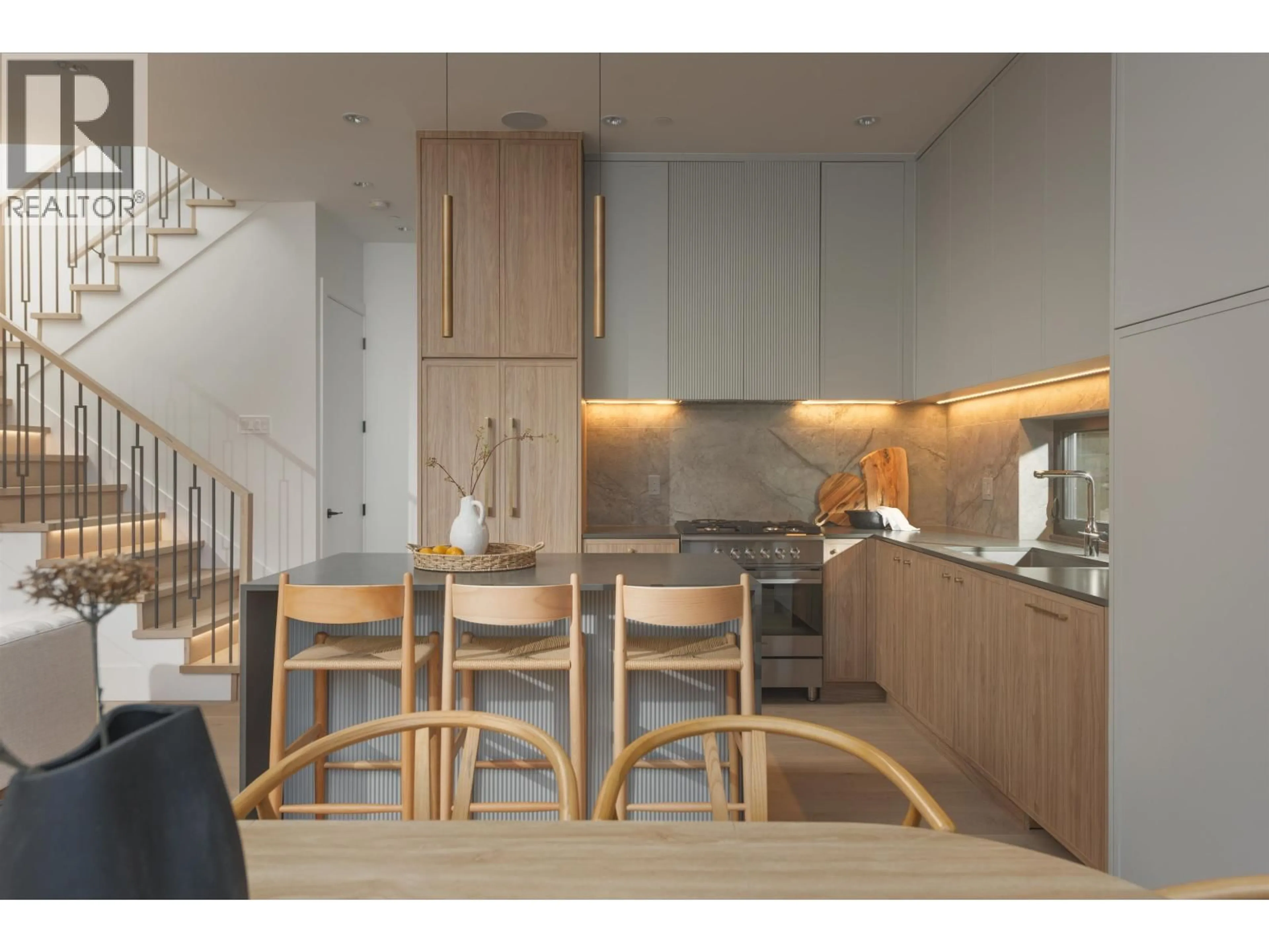 Contemporary kitchen, wood/laminate floor for 1 - 2684 OXFORD STREET, Vancouver British Columbia V5K1N3