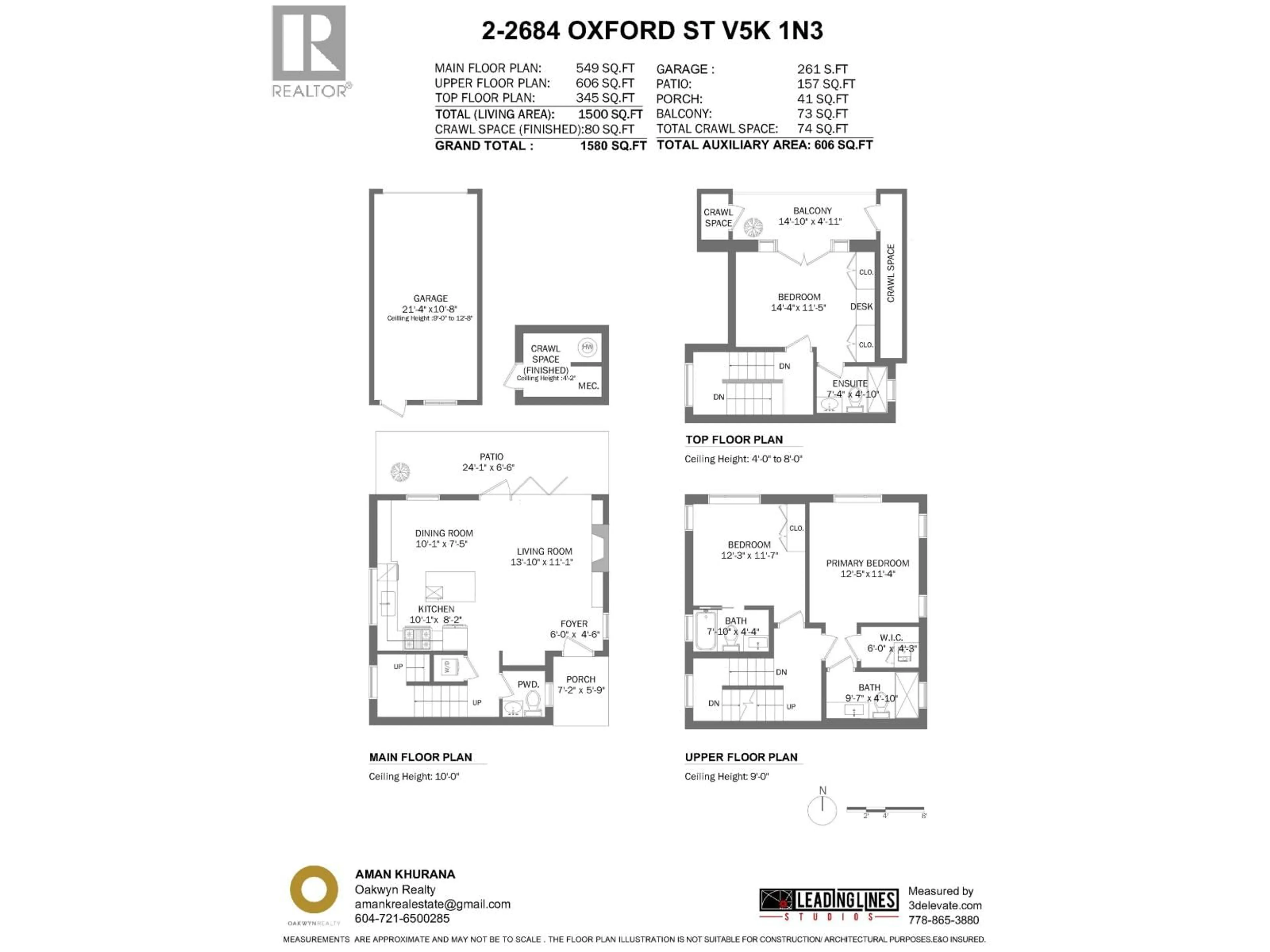 Floor plan for 2 - 2684 OXFORD STREET, Vancouver British Columbia V5K1N3