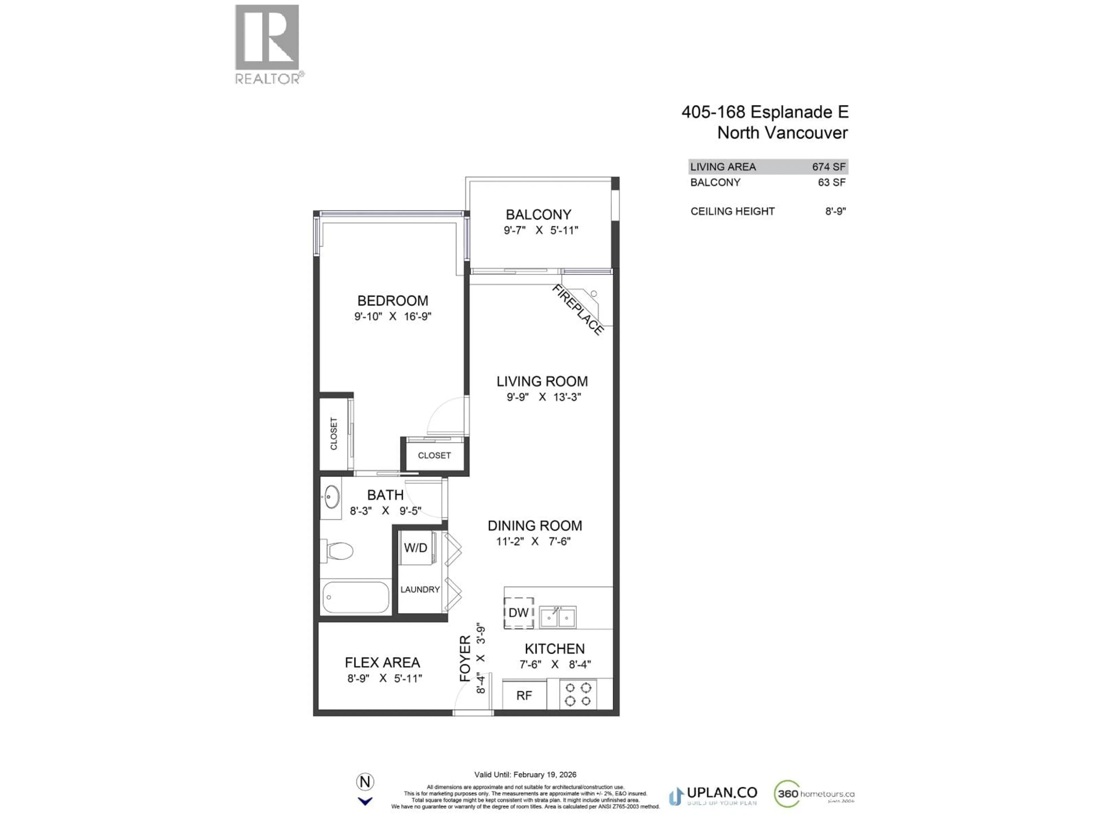 Floor plan for 405 - 168 ESPLANADE, North Vancouver British Columbia V7L4X8
