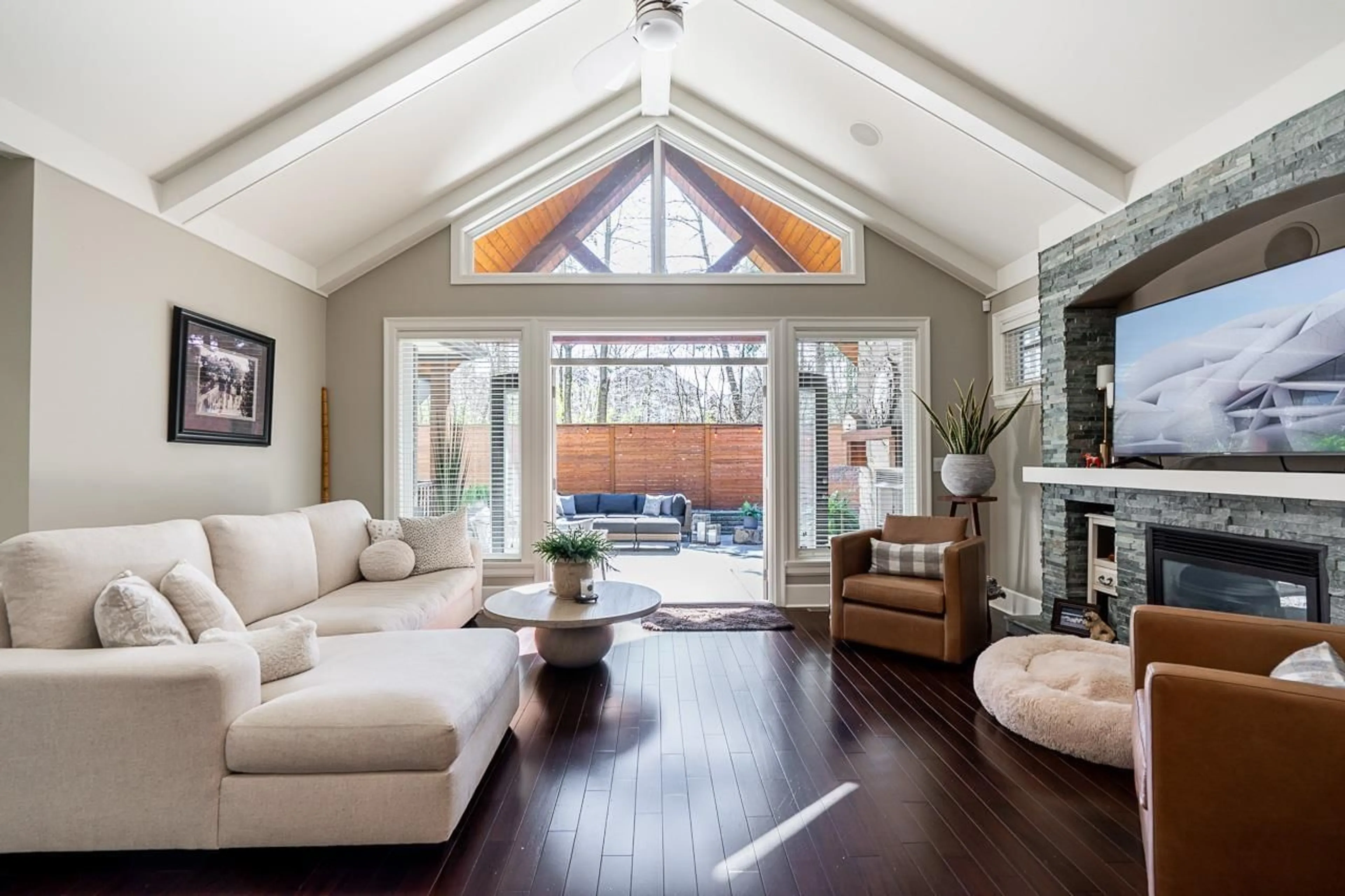 Living room with furniture, wood/laminate floor for 16308 27A AVENUE, Surrey British Columbia V3Z6R8