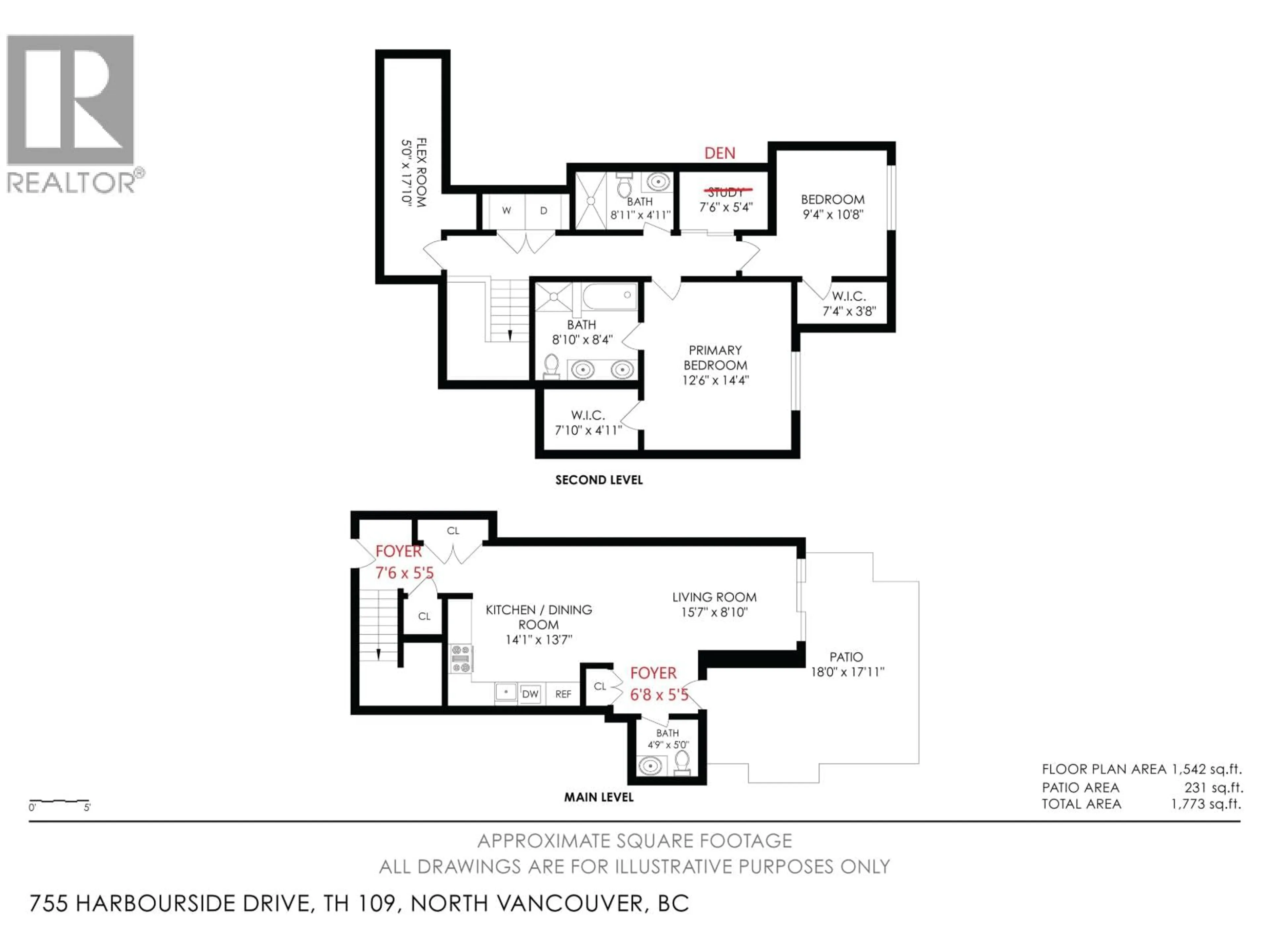 Floor plan for TH 109 - 755 HARBOURSIDE DRIVE, North Vancouver British Columbia V7P0G1