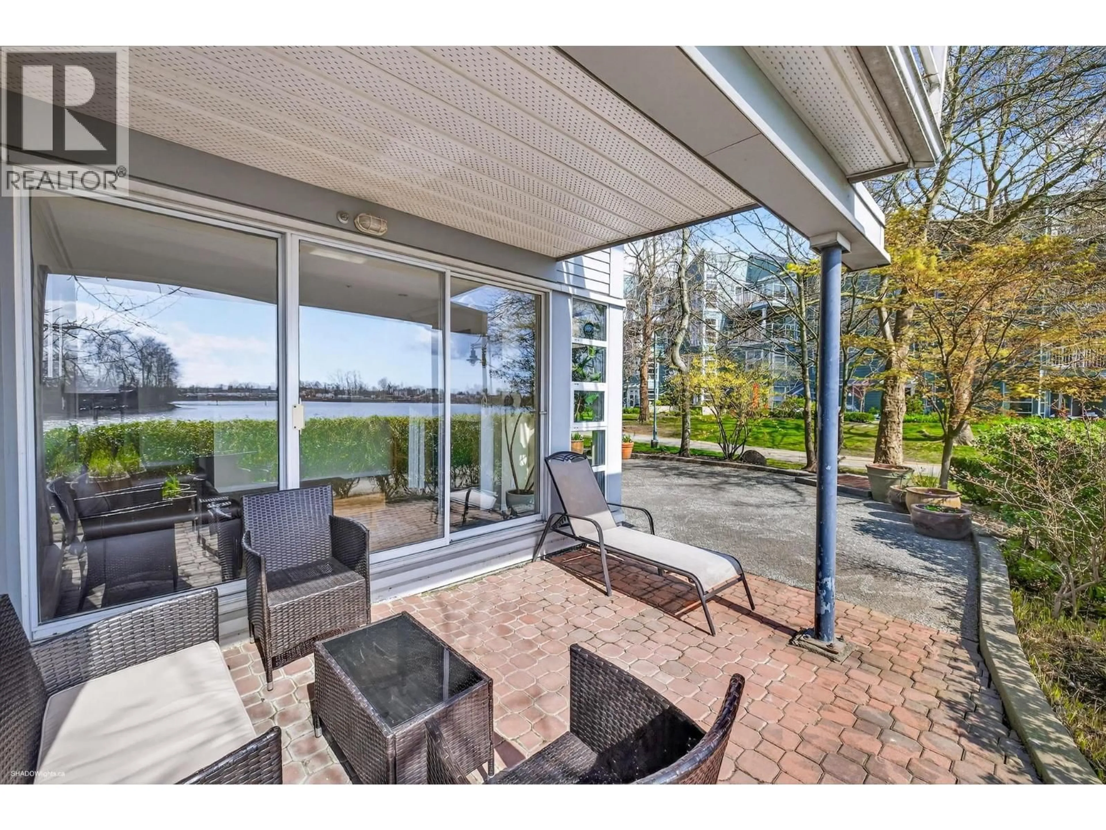 Patio, water/lake/river/ocean view for 108 - 1880 KENT AVENUE SOUTH AVENUE, Vancouver British Columbia V5P2S7