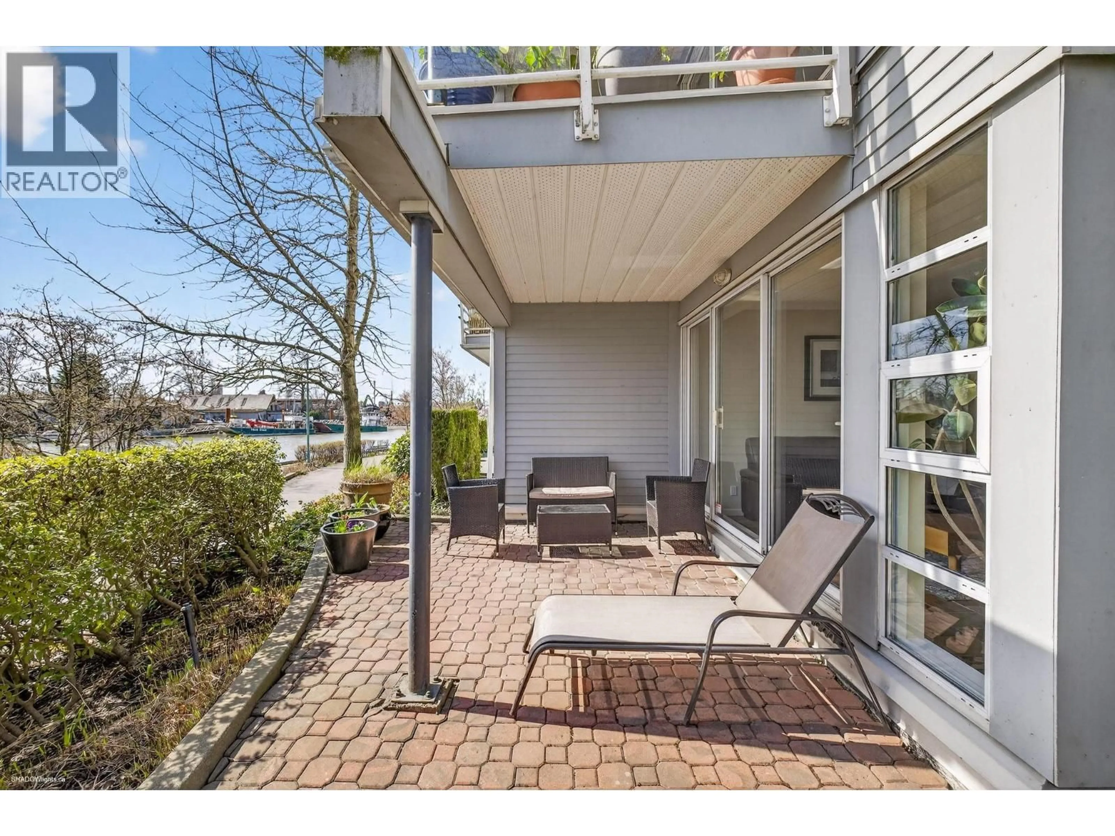 Patio, water/lake/river/ocean view for 108 - 1880 KENT AVENUE SOUTH AVENUE, Vancouver British Columbia V5P2S7