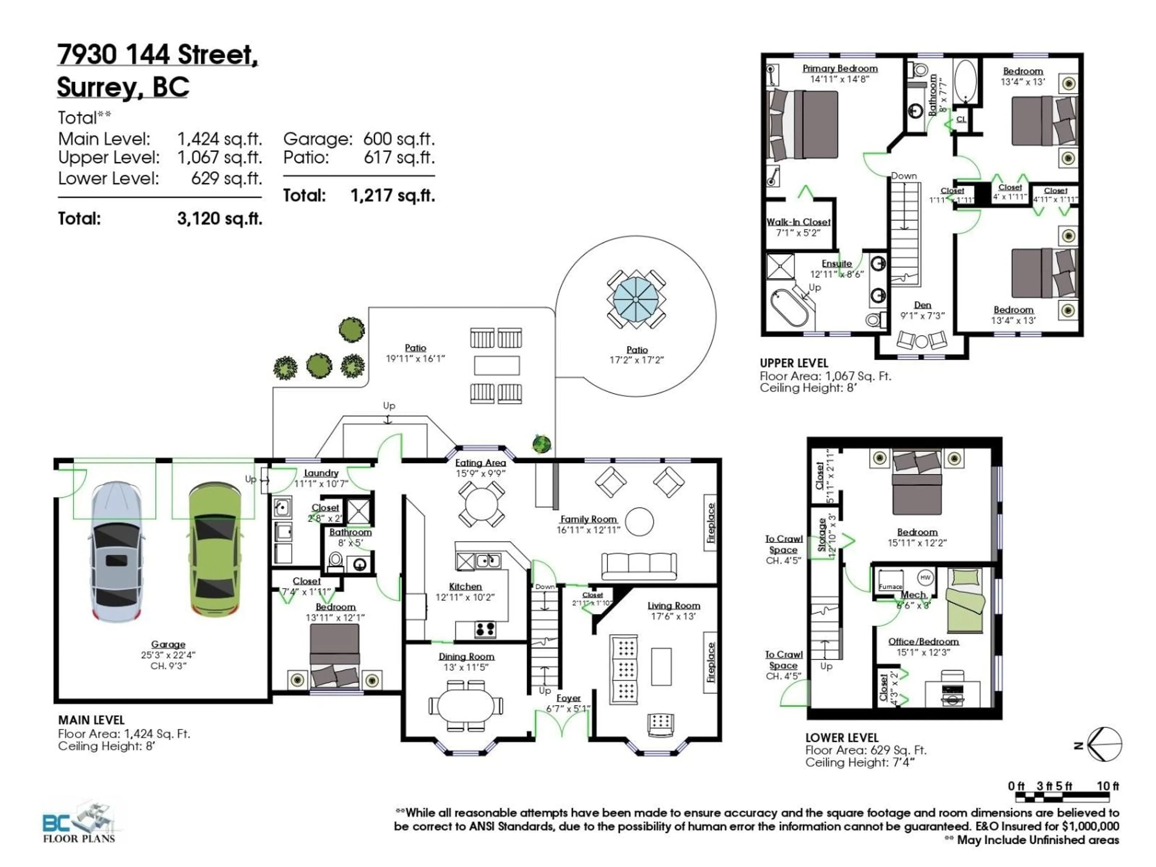 Floor plan for 7930 144 STREET, Surrey British Columbia V3W1K1