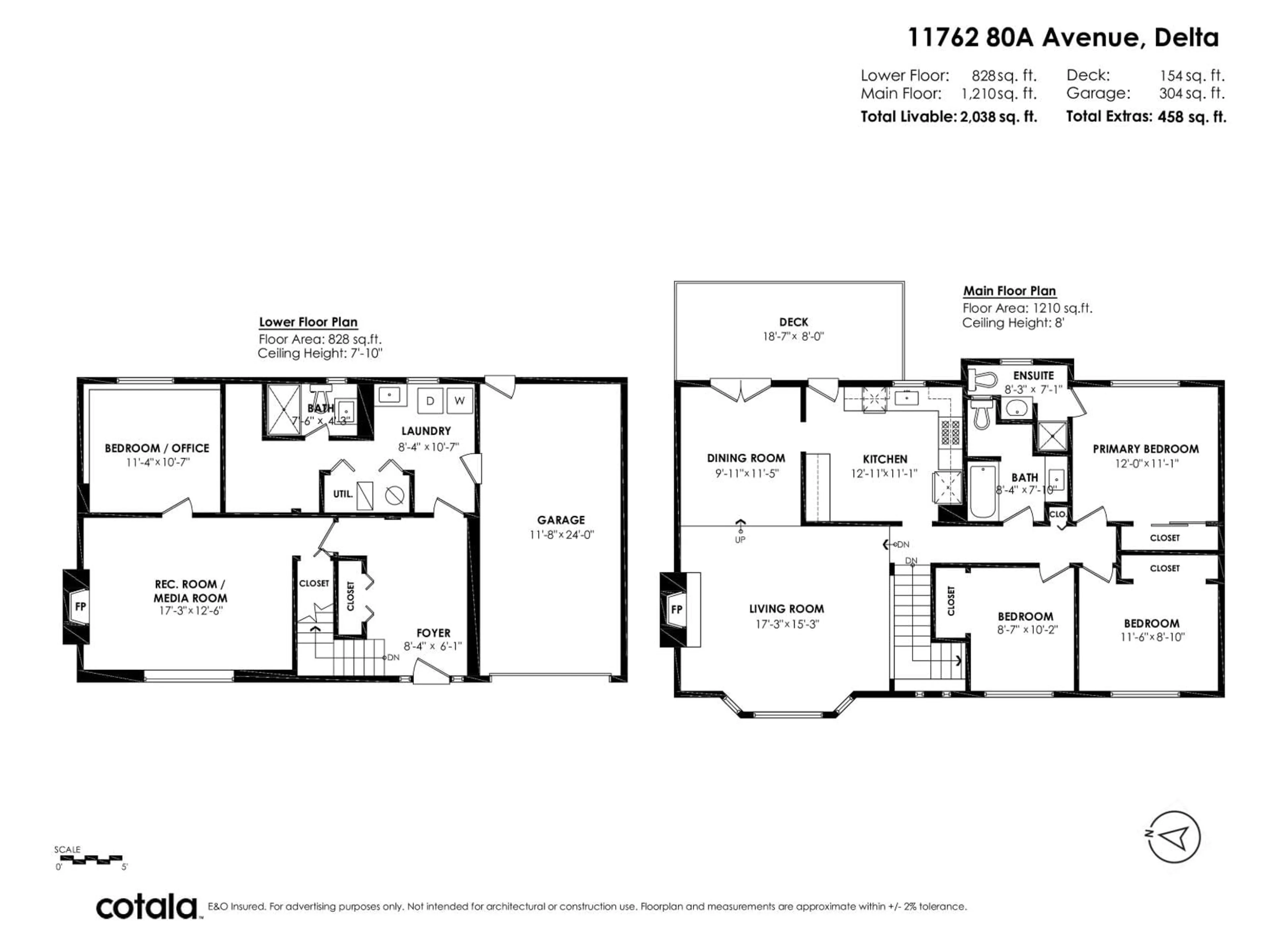 Floor plan for 11762 80A AVENUE, Delta British Columbia V4C7T9