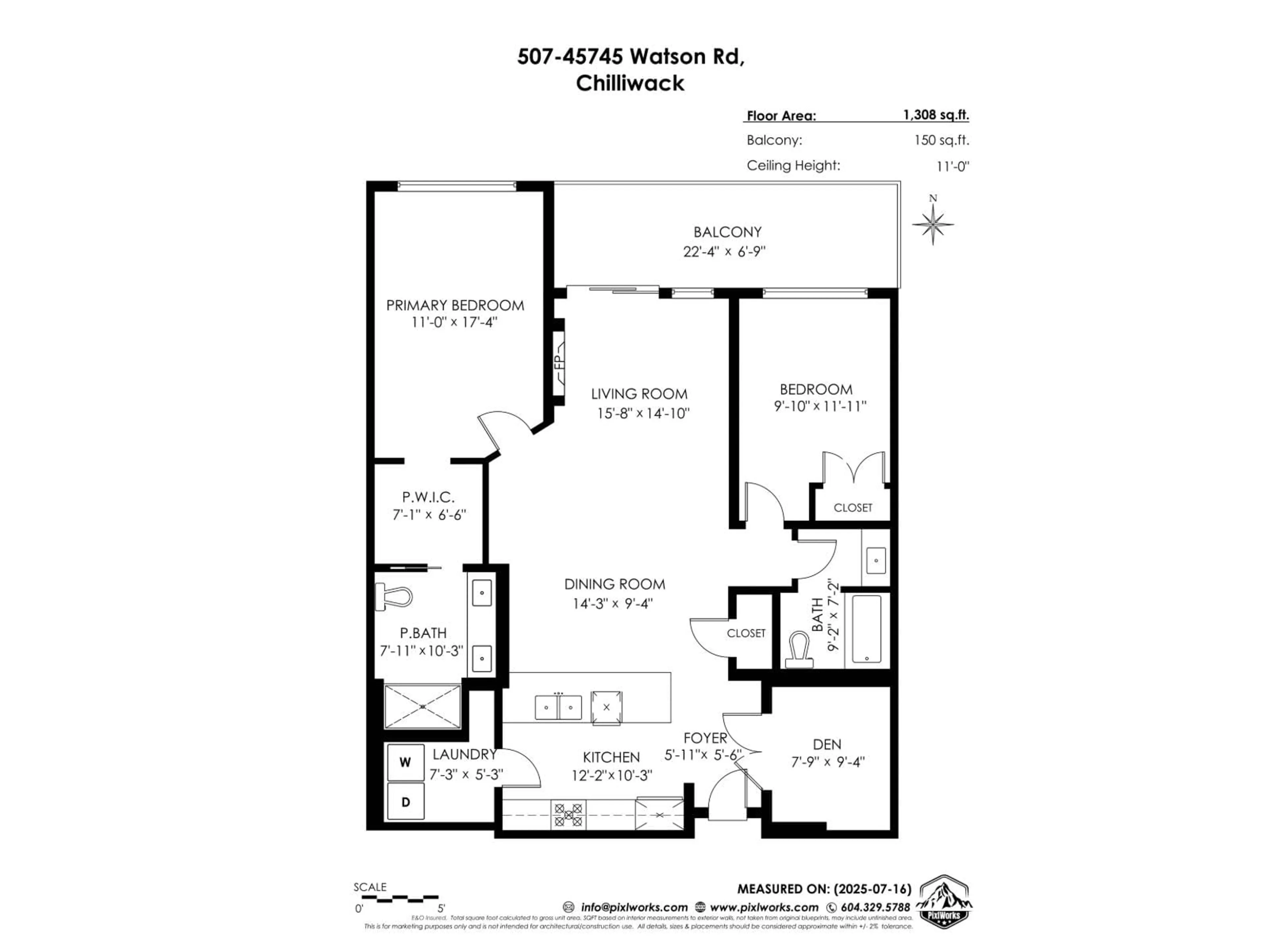 Floor plan for 507 - 45745 WATSON ROAD, Chilliwack British Columbia V2R6K3