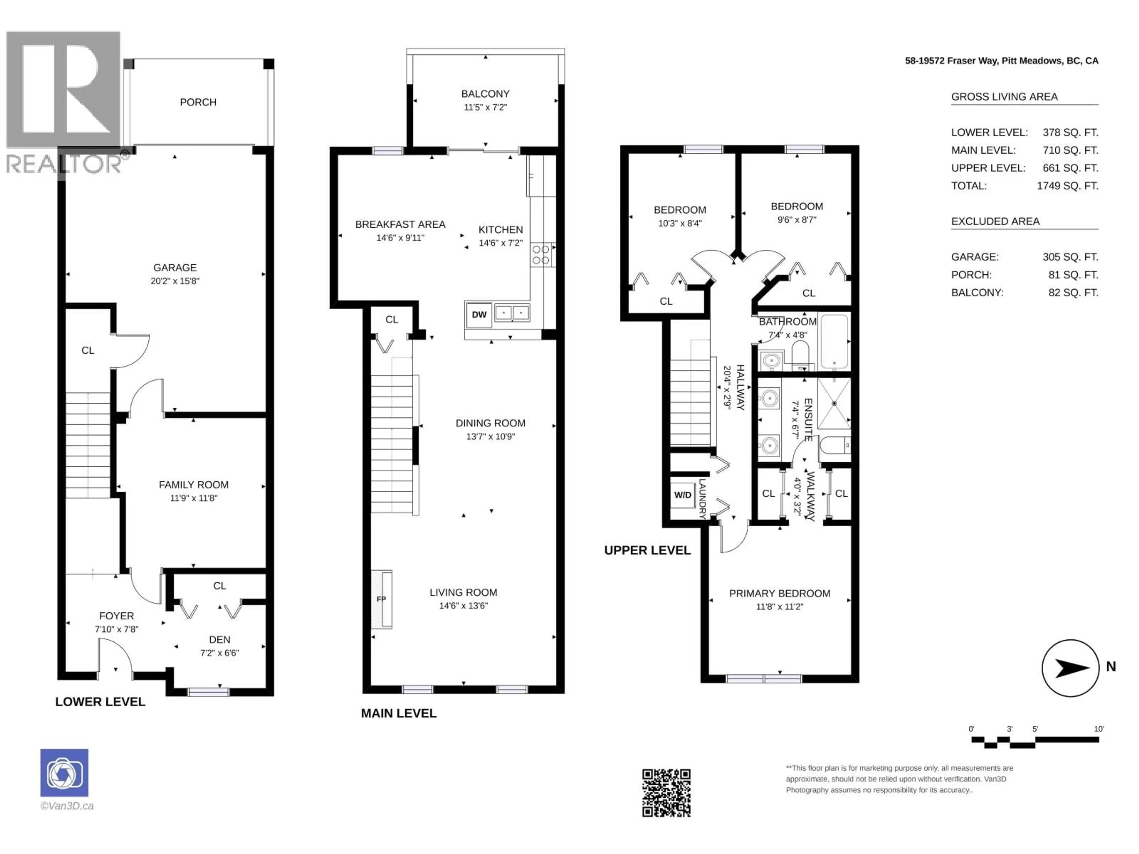 Floor plan for 58 - 19572 FRASER WAY, Pitt Meadows British Columbia V3Y0A9