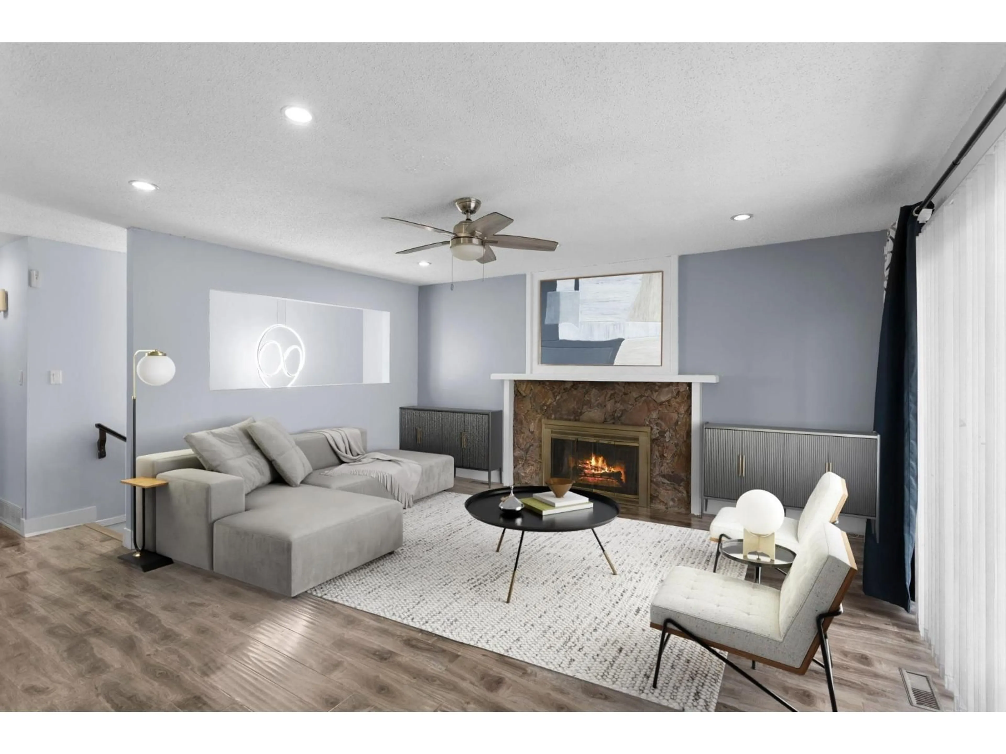 Living room with furniture, wood/laminate floor for 11546 128 STREET, Surrey British Columbia V3R2X6