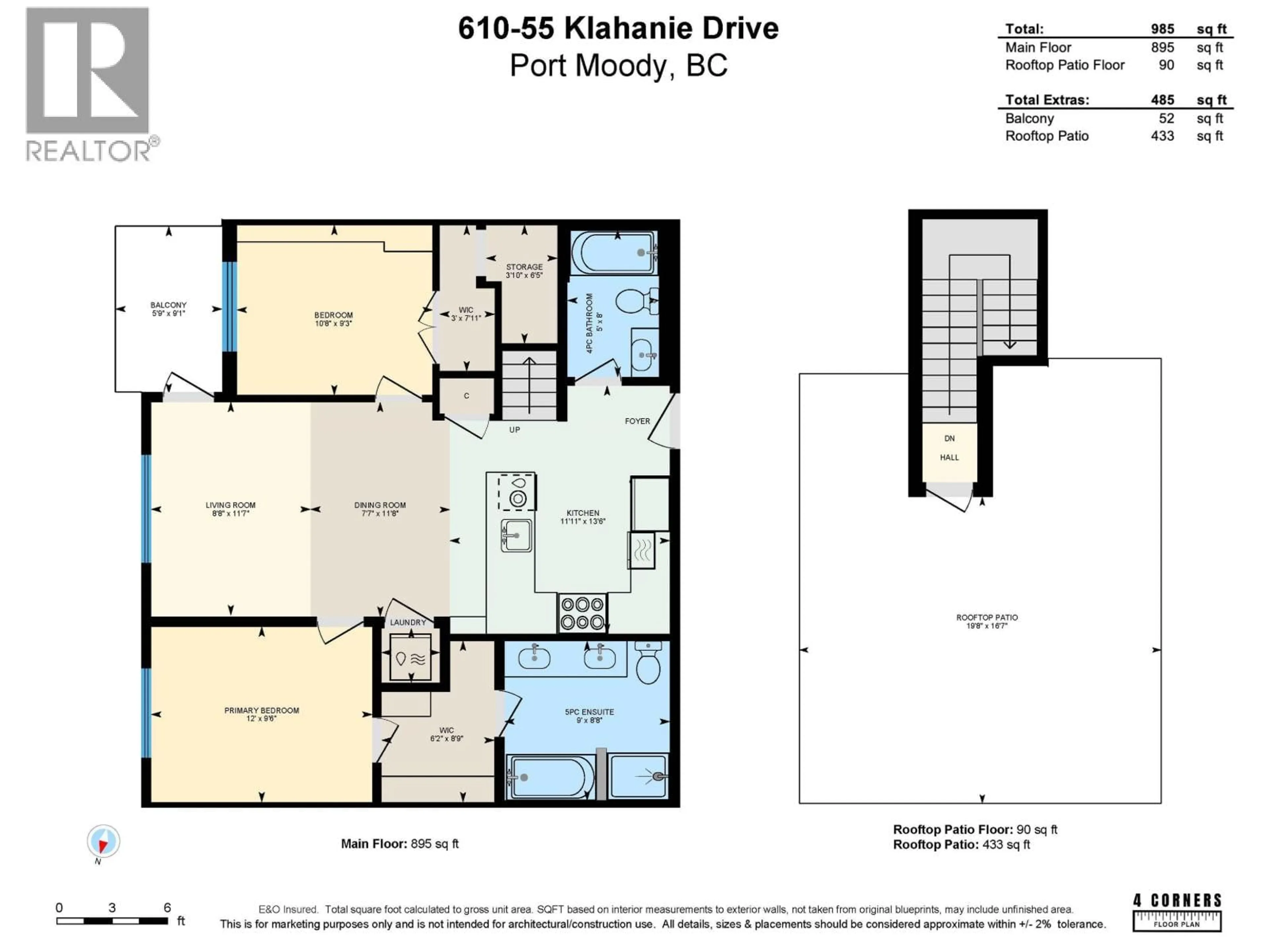 Floor plan for 610 - 55 KLAHANIE DRIVE, Port Moody British Columbia V3H0M9