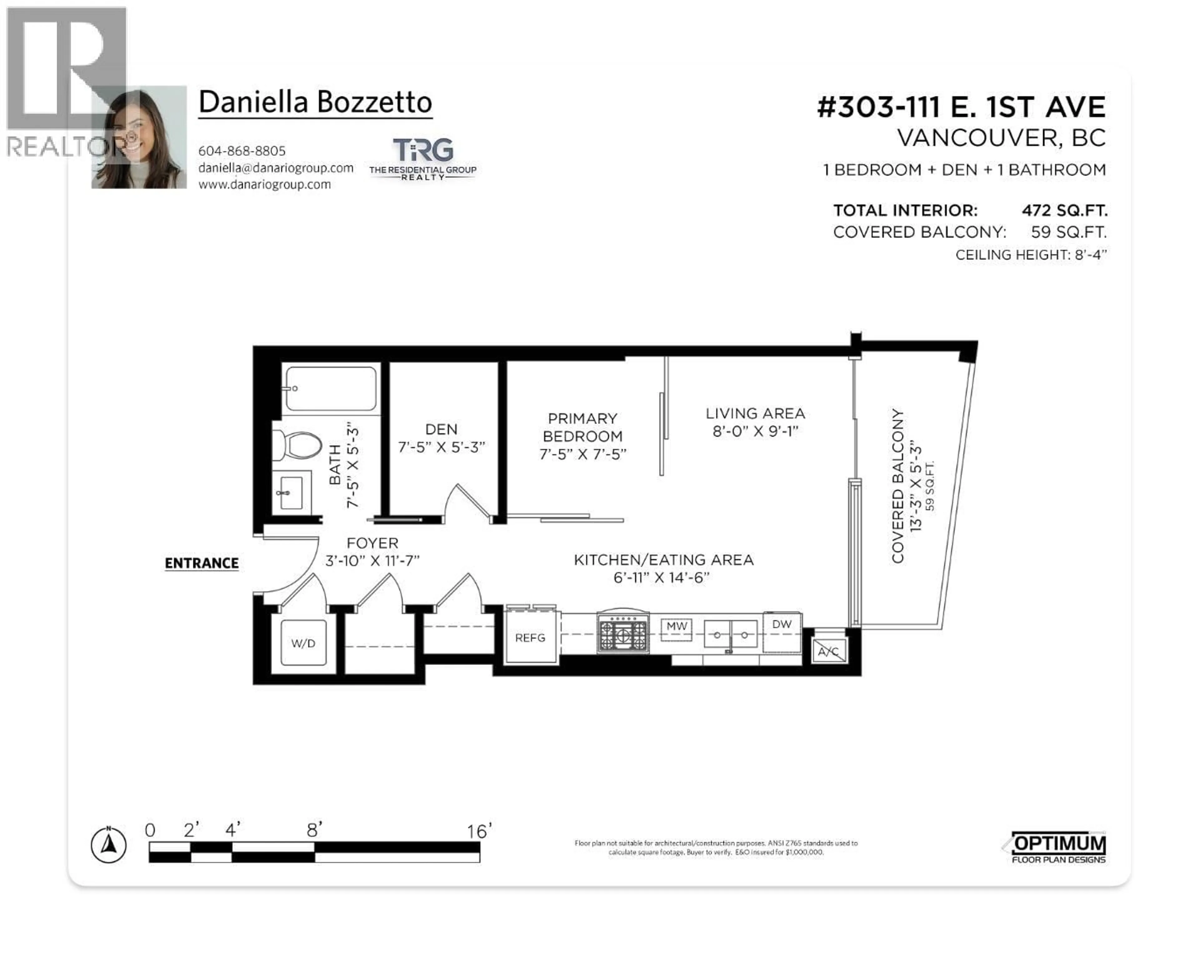 Floor plan for 303 - 111 1ST AVENUE, Vancouver British Columbia V6A0E9