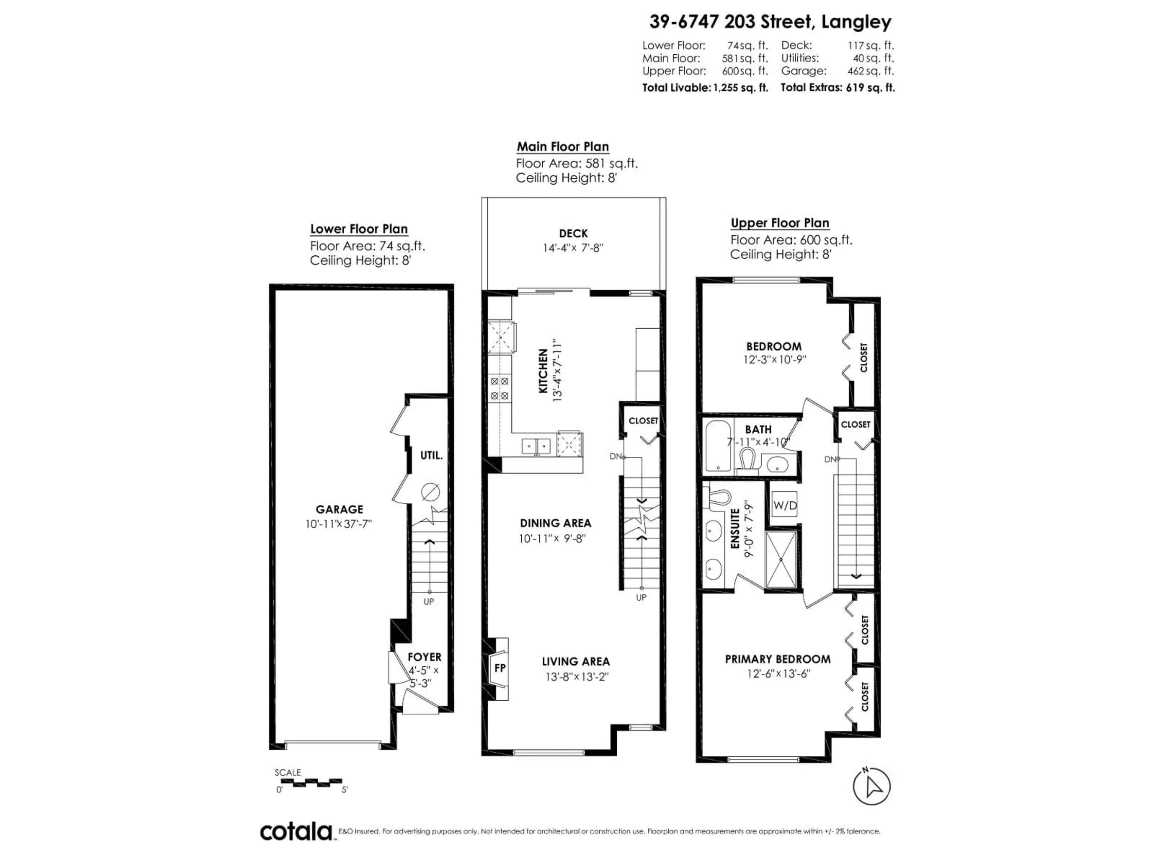 Floor plan for 39 - 6747 203 STREET, Langley British Columbia V2Y3B5
