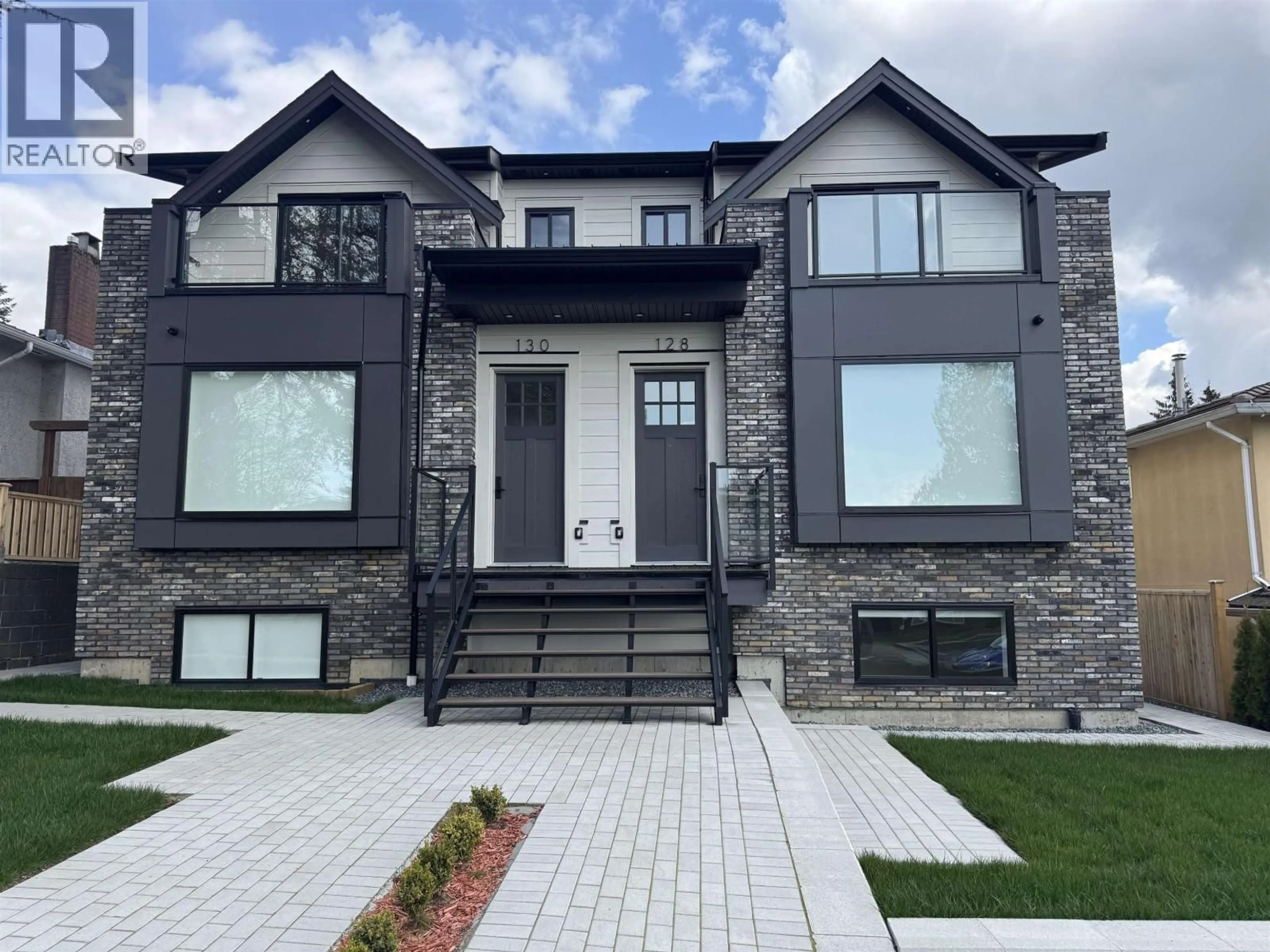 Home with brick exterior material, street for 128 GROSVENOR AVENUE, Burnaby British Columbia V5B1J2