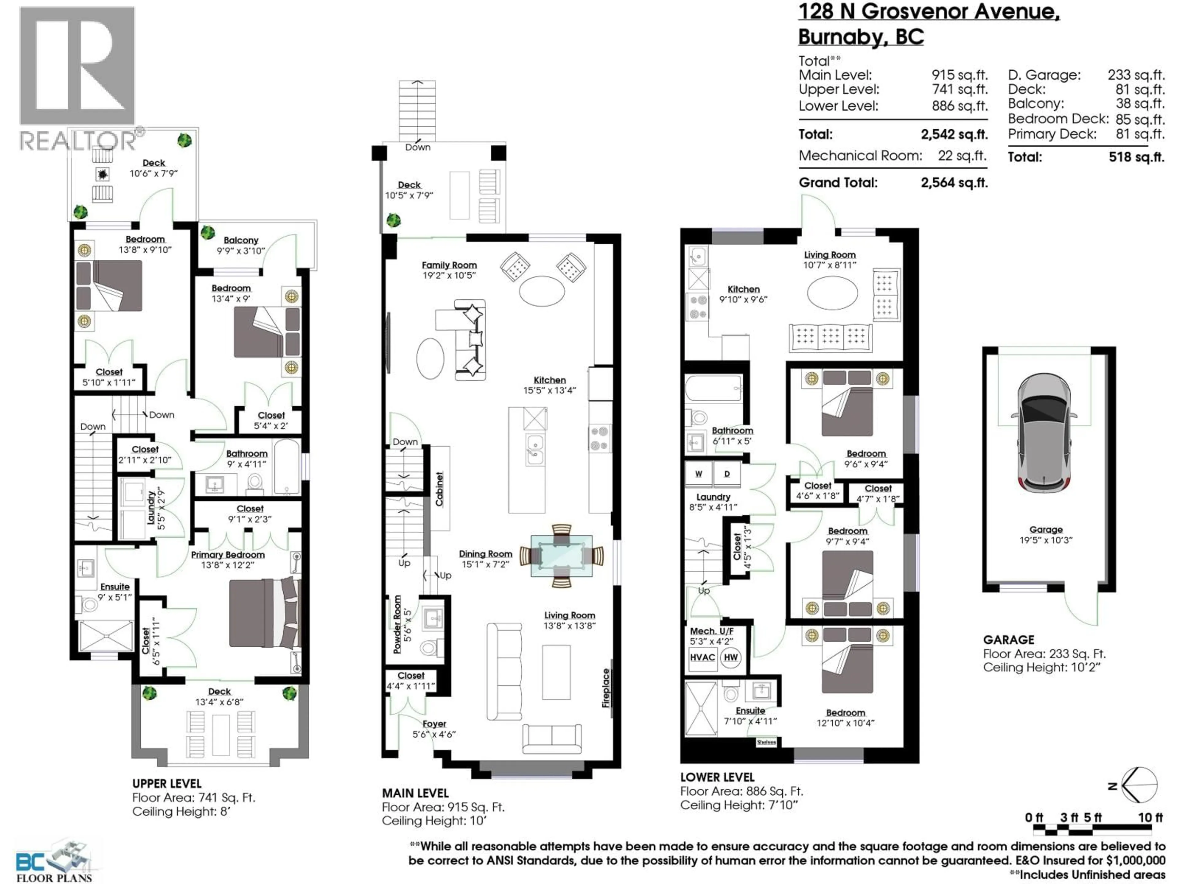 Floor plan for 128 GROSVENOR AVENUE, Burnaby British Columbia V5B1J2