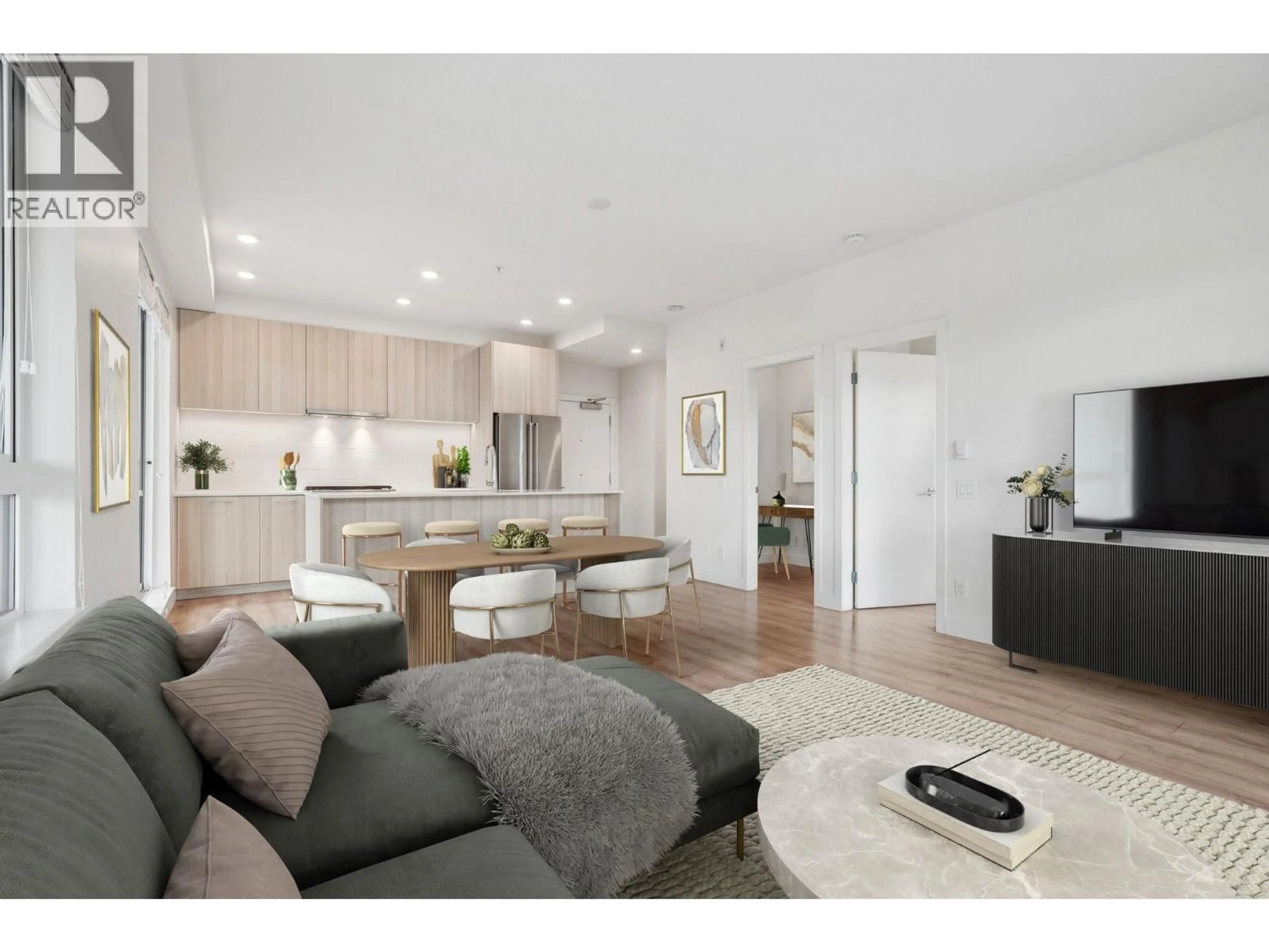 Open concept kitchen, wood/laminate floor for 508 - 721 ANSKAR COURT, Coquitlam British Columbia V3J0L4