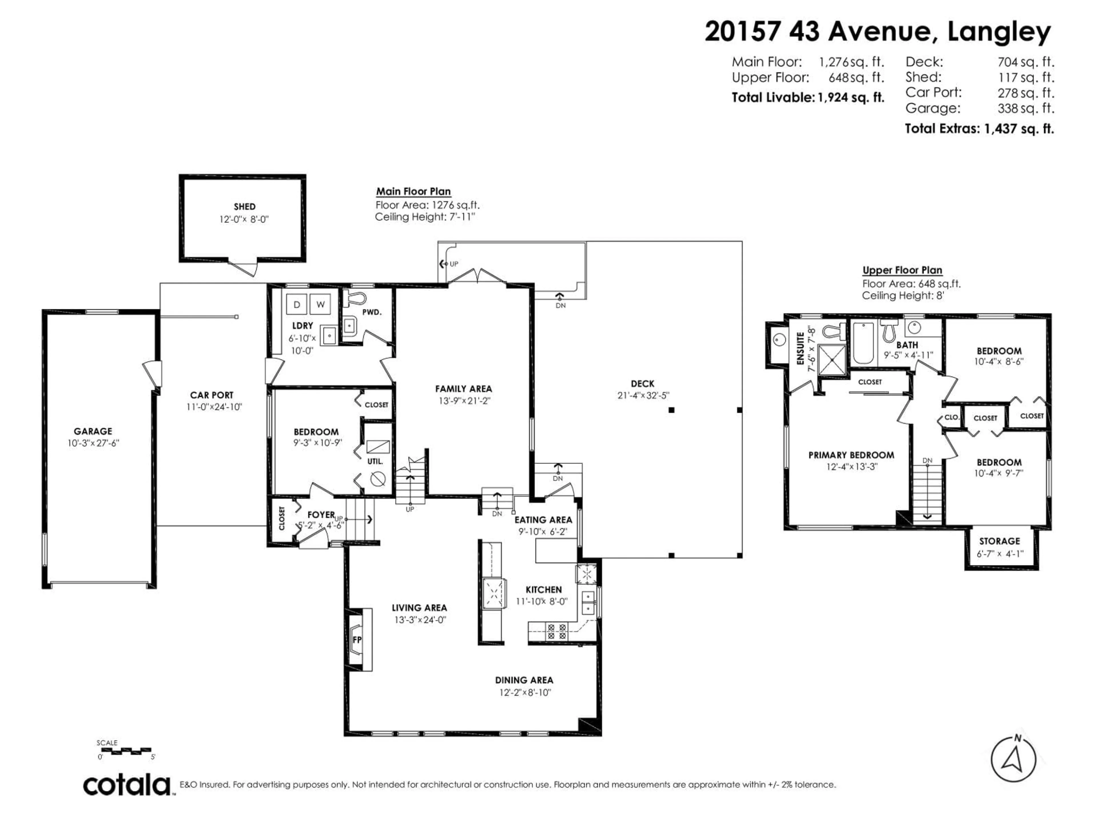 Floor plan for 20157 43 AVENUE, Langley British Columbia V3A3B9