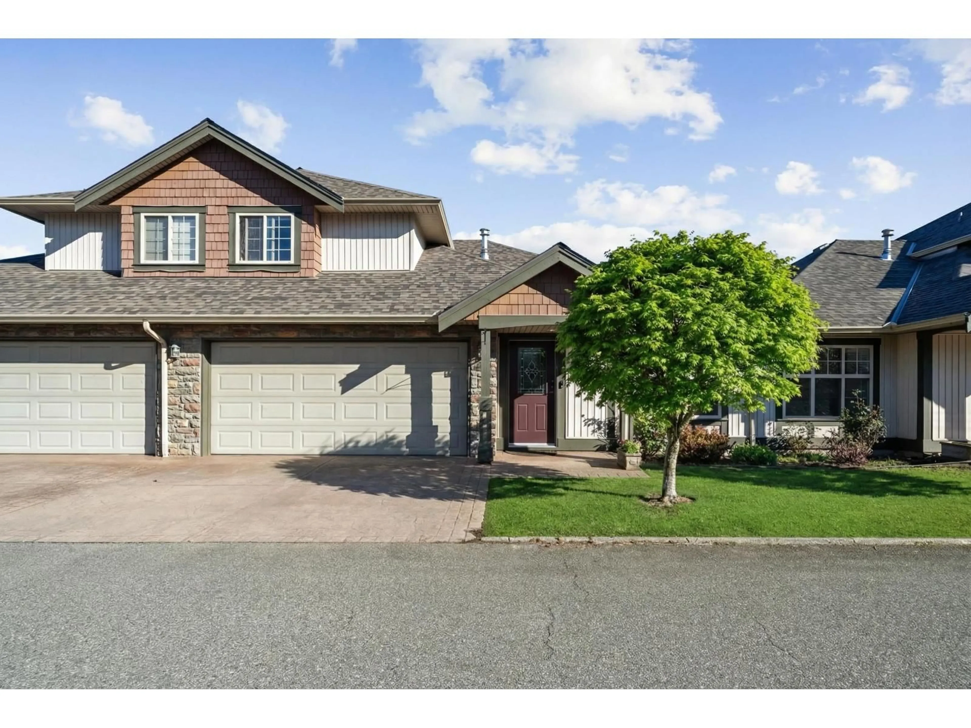 Home with brick exterior material, street for 46 - 6887 SHEFFIELD WAY, Chilliwack British Columbia V2R5V5