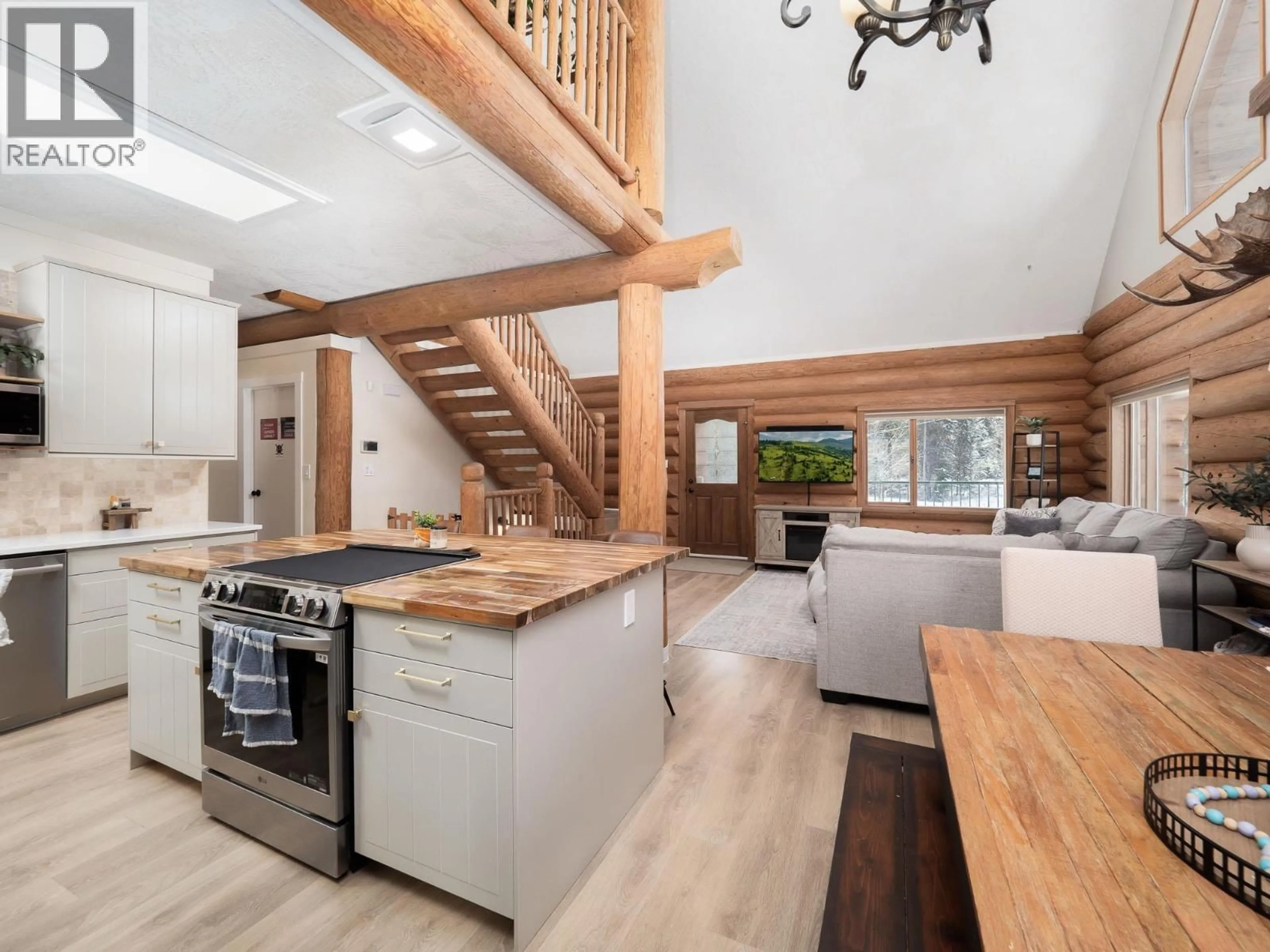 Open concept kitchen, wood/laminate floor for 13020 MARVIN ROAD, Prince George British Columbia V2N5B6