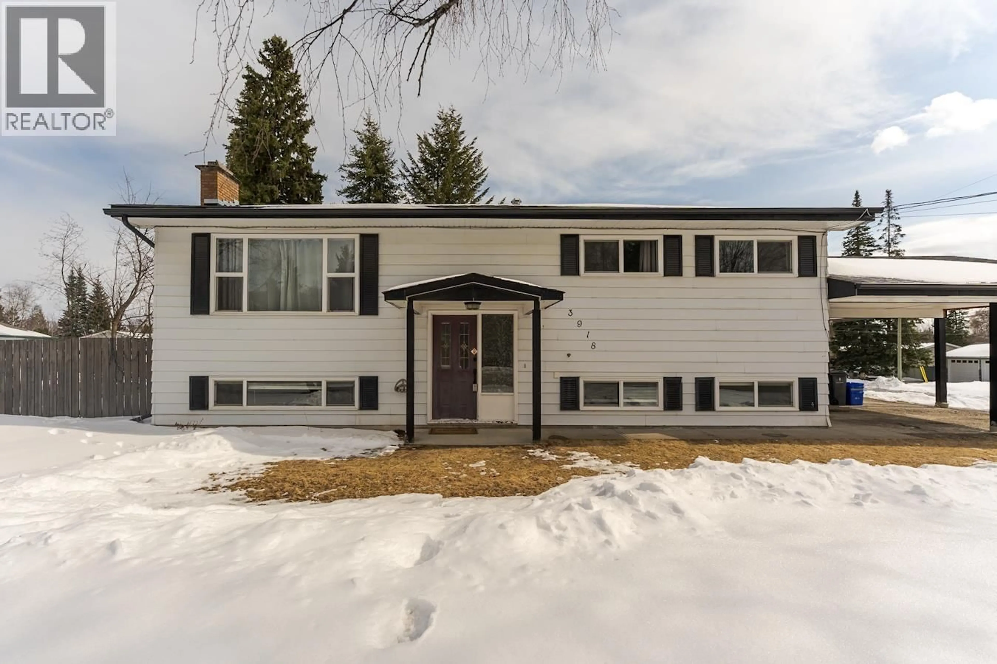 Home with vinyl exterior material, street for 3918 HIGHLAND DRIVE, Prince George British Columbia V2K3N4