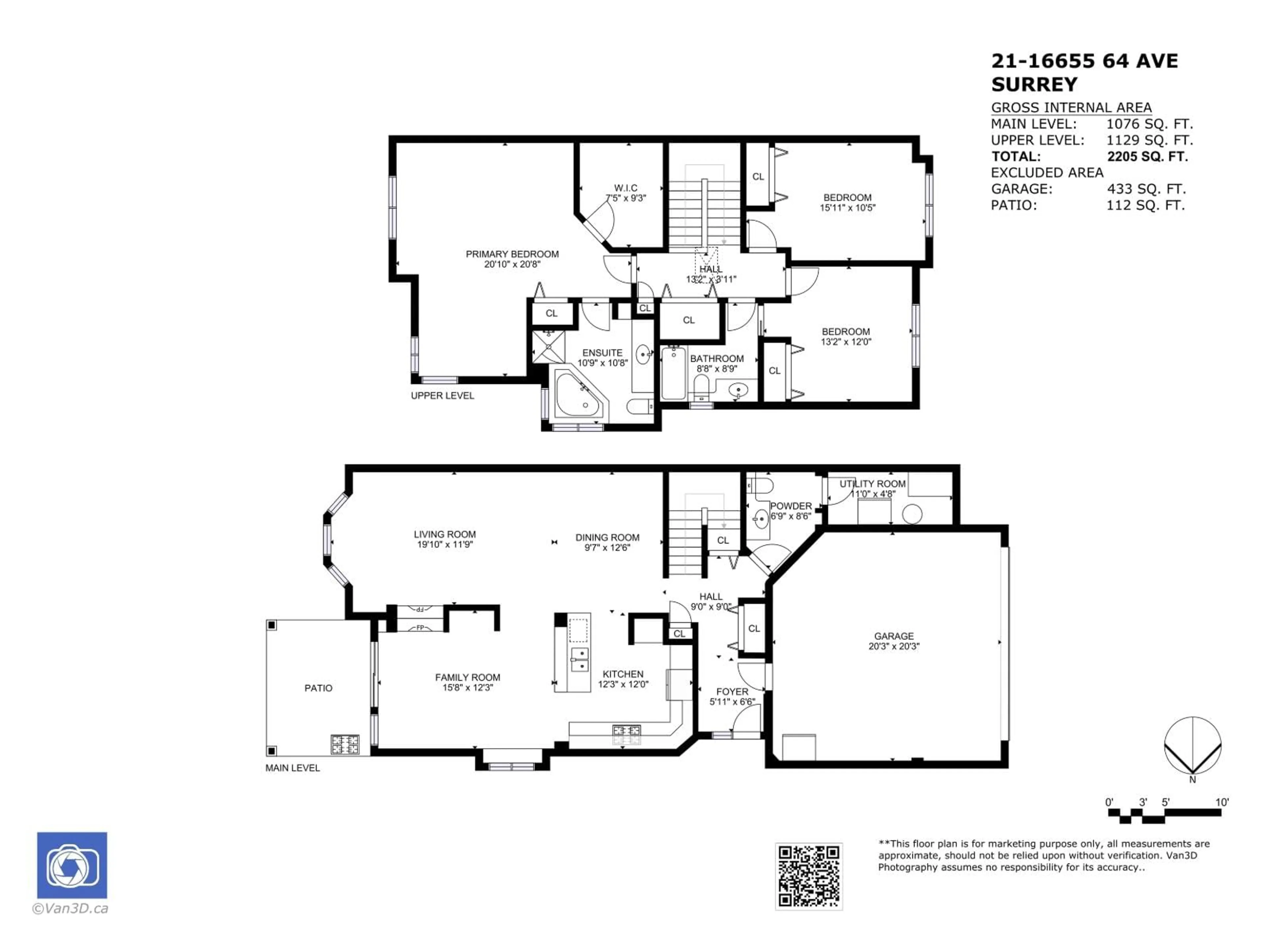 Floor plan for 21 - 16655 64 AVENUE, Surrey British Columbia V3S3V1
