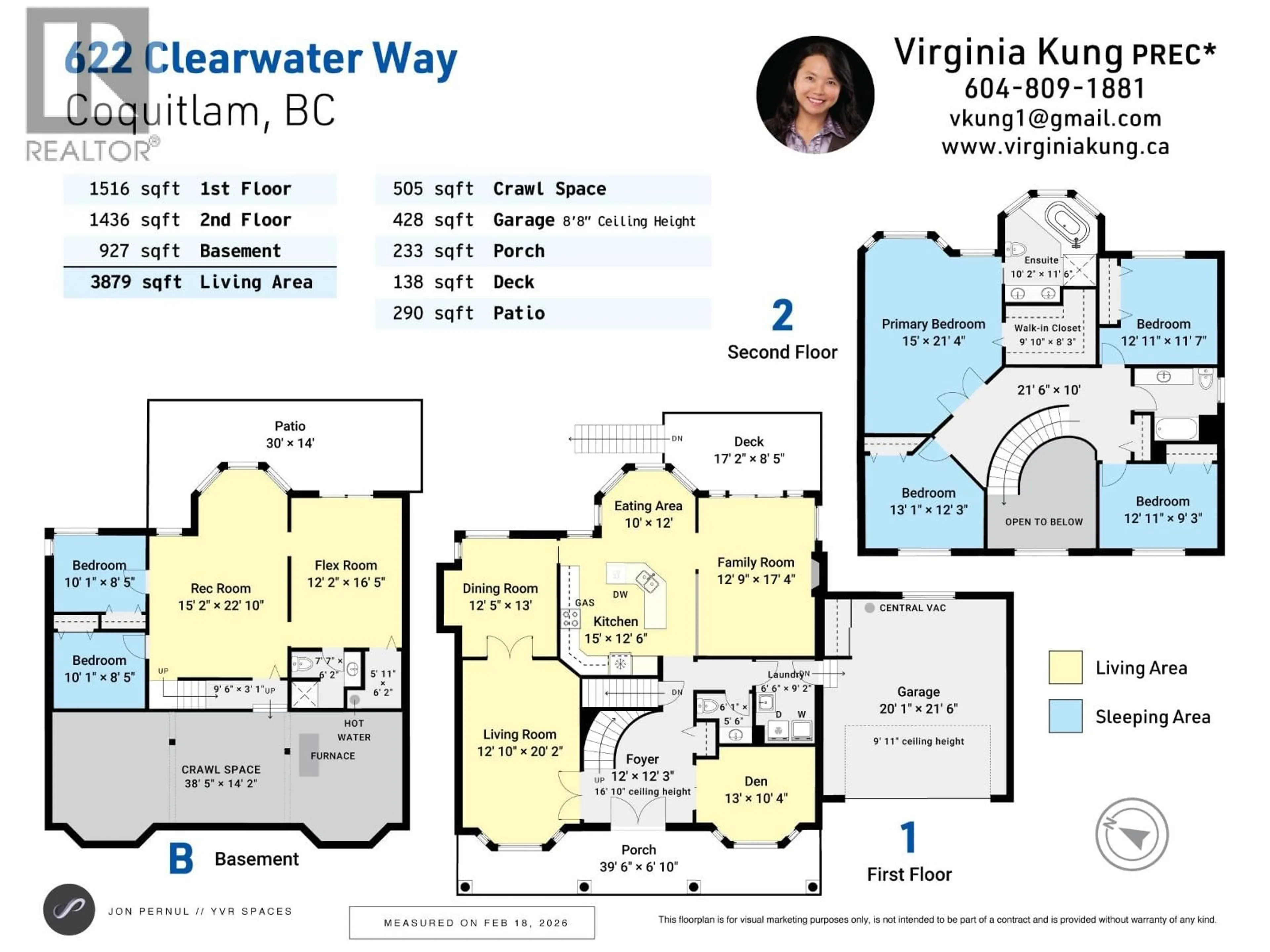 Floor plan for 622 CLEARWATER WAY, Coquitlam British Columbia V3C5E6