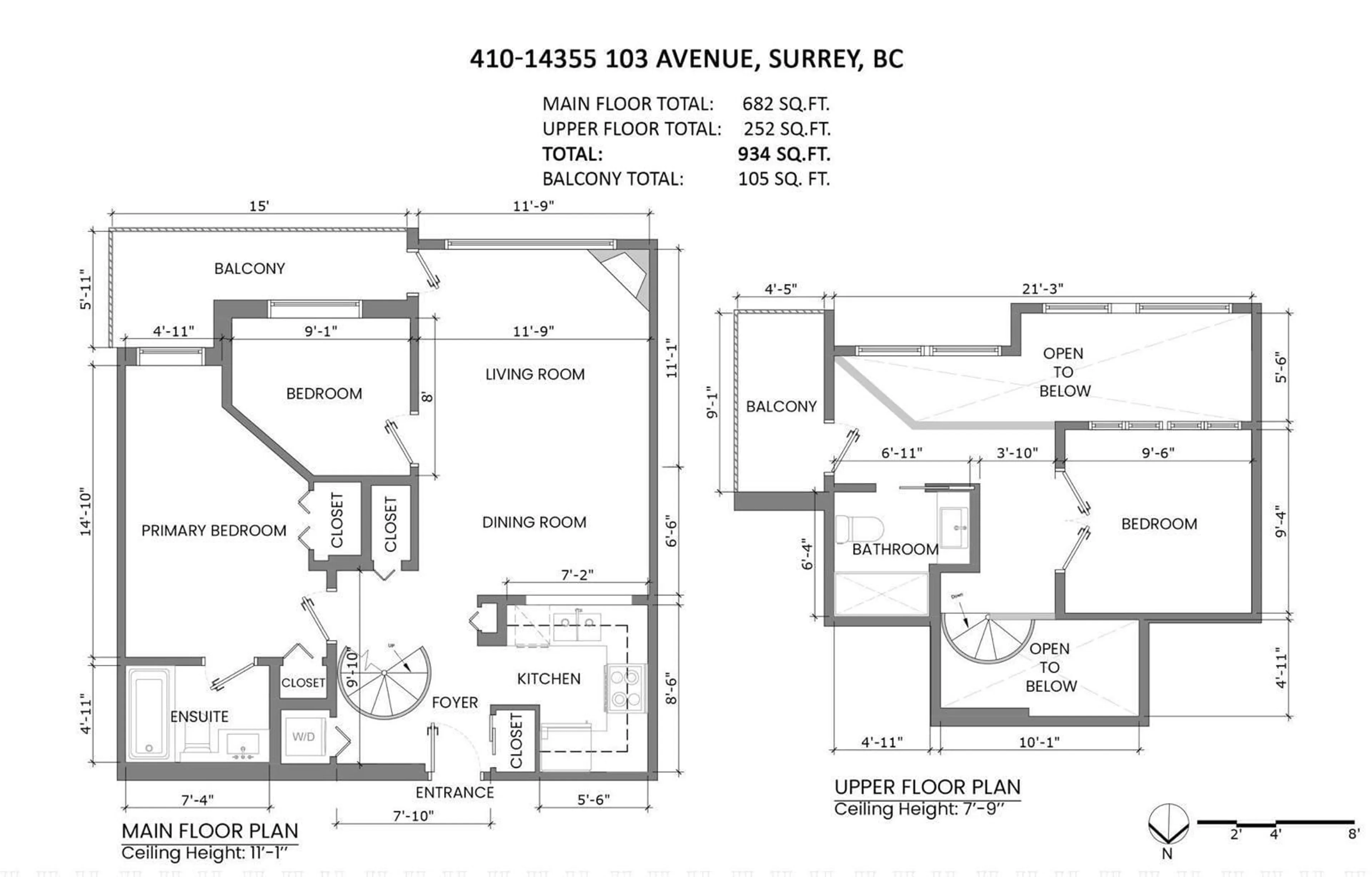 Floor plan for 410 - 14355 103 AVENUE, Surrey British Columbia V3T5V5