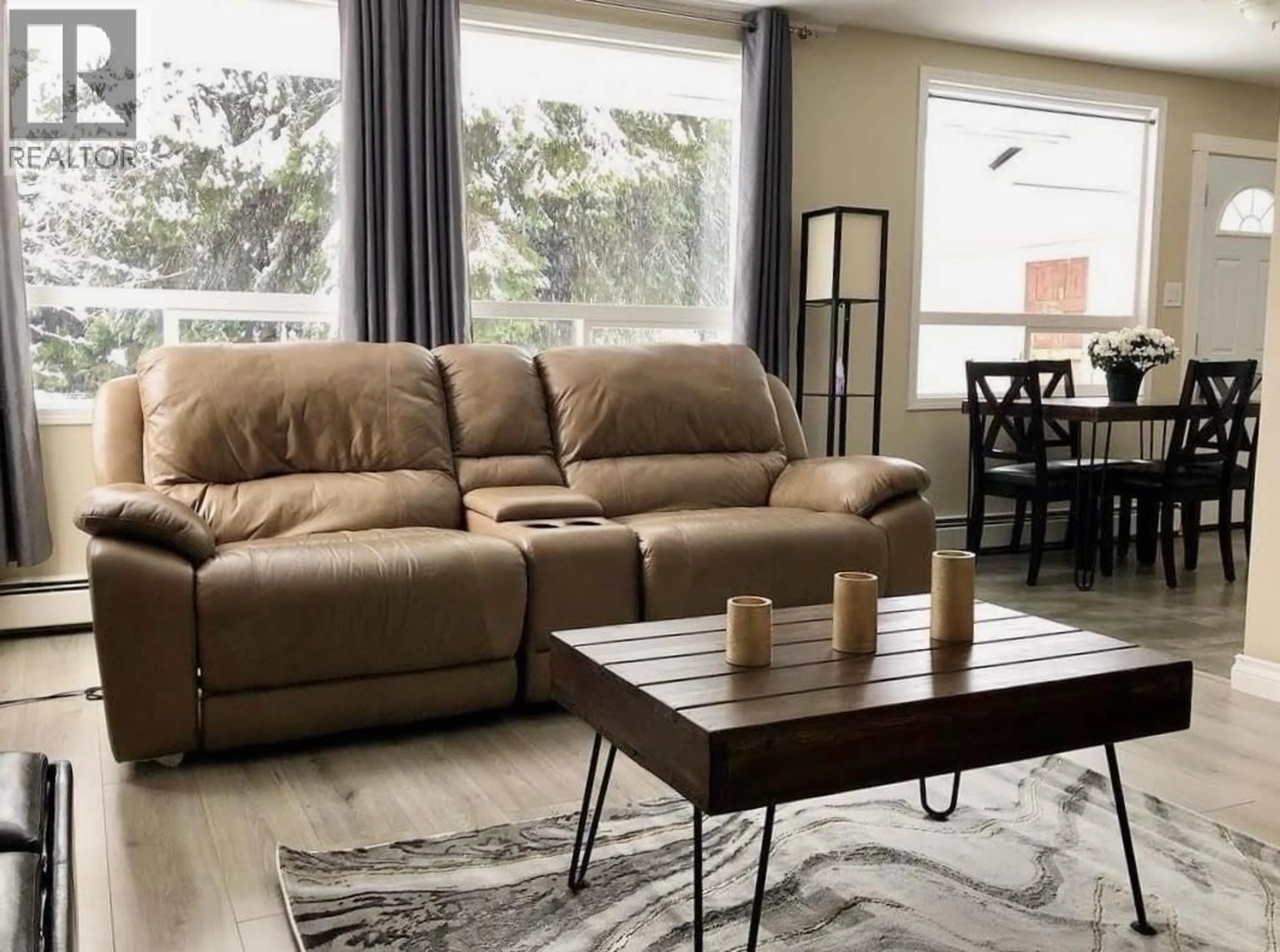 Living room with furniture, wood/laminate floor for 113 SAGUENAY STREET, Kitimat British Columbia V8C1W7