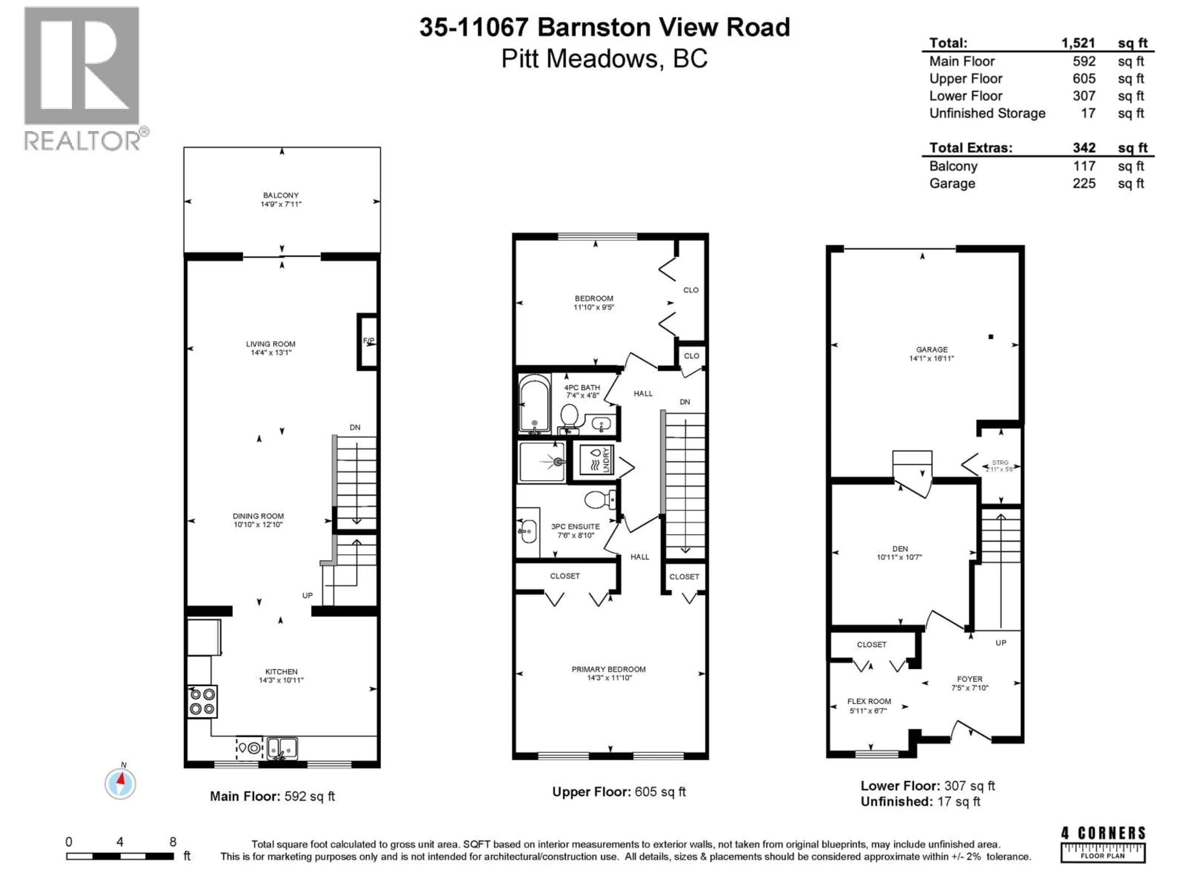 Floor plan for 35 - 11067 BARNSTON VIEW ROAD, Pitt Meadows British Columbia V3Y2X3