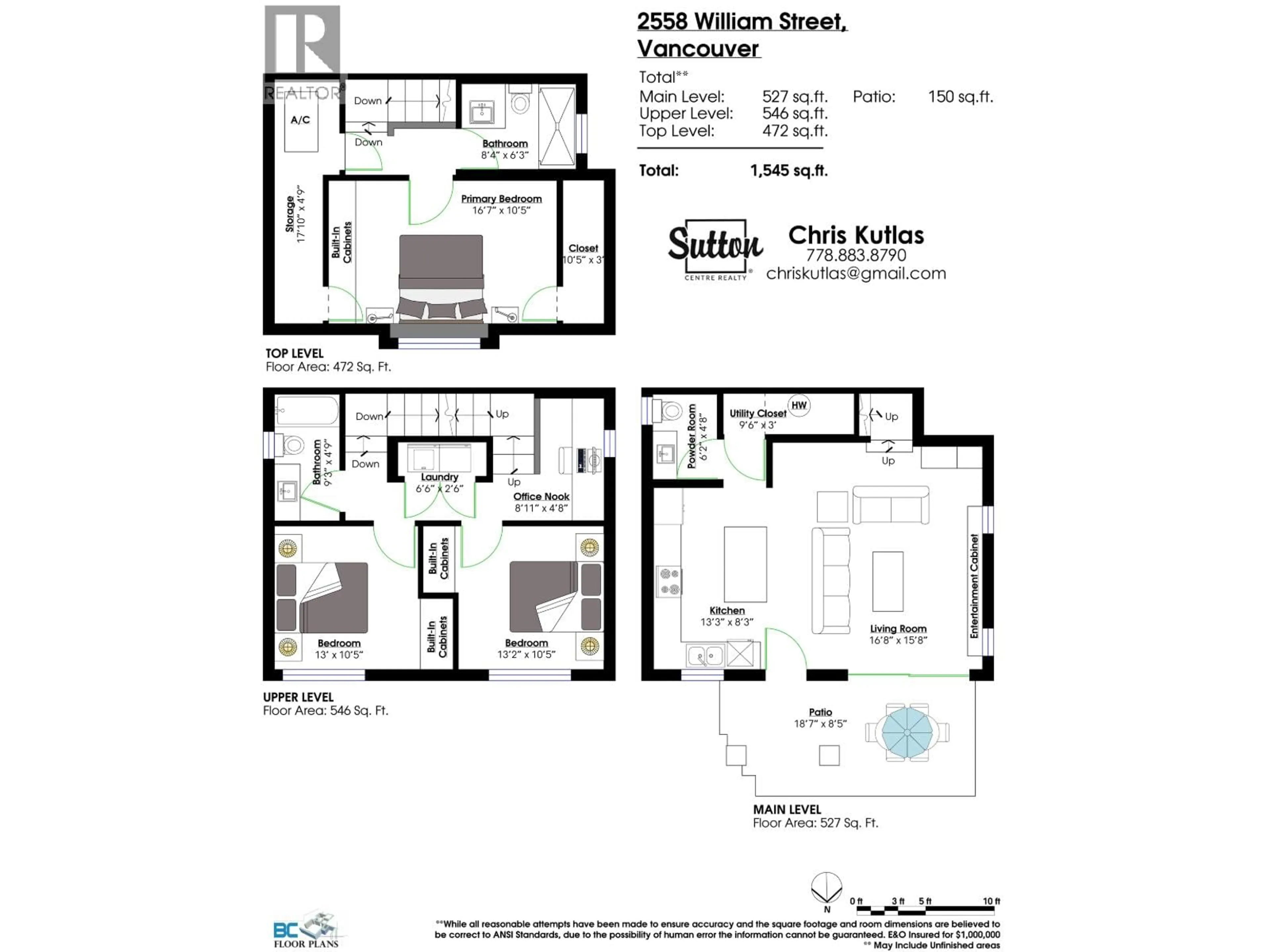 Floor plan for 2558 WILLIAM STREET, Vancouver British Columbia V5K2Y4