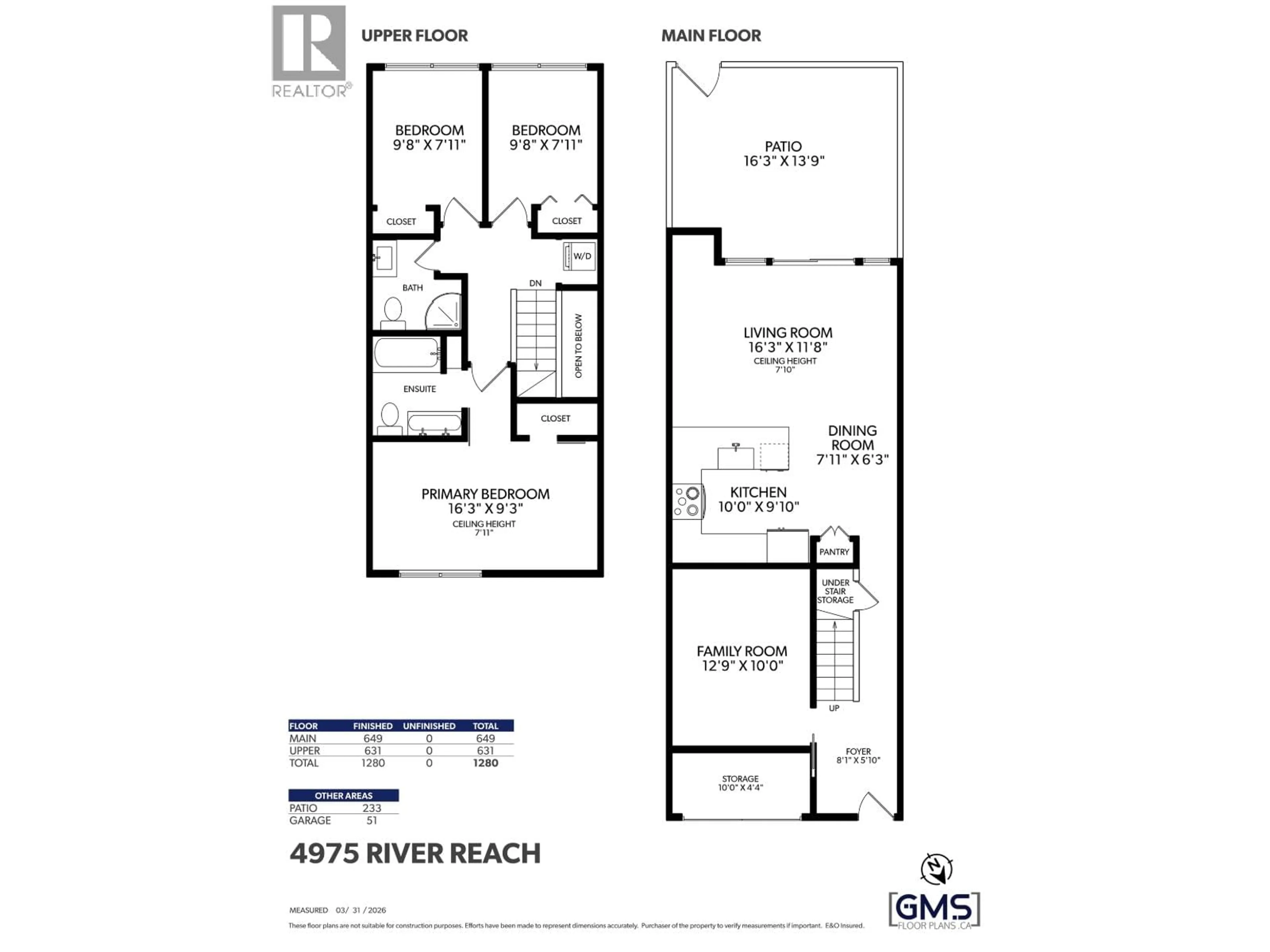 Floor plan for 4975 RIVER REACH, Delta British Columbia V4K4A3