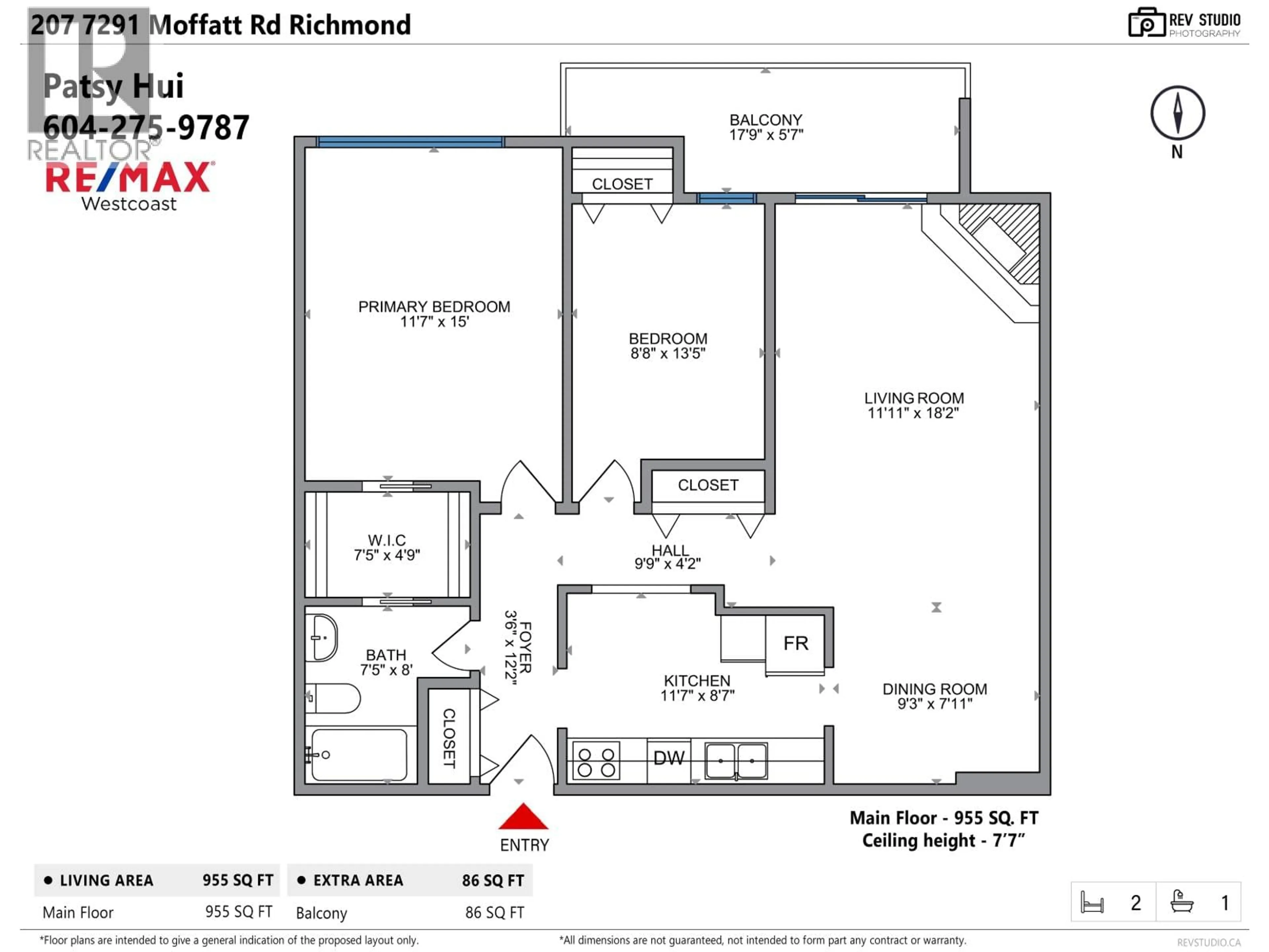 Floor plan for 207 - 7291 MOFFATT ROAD, Richmond British Columbia V6Y1X9