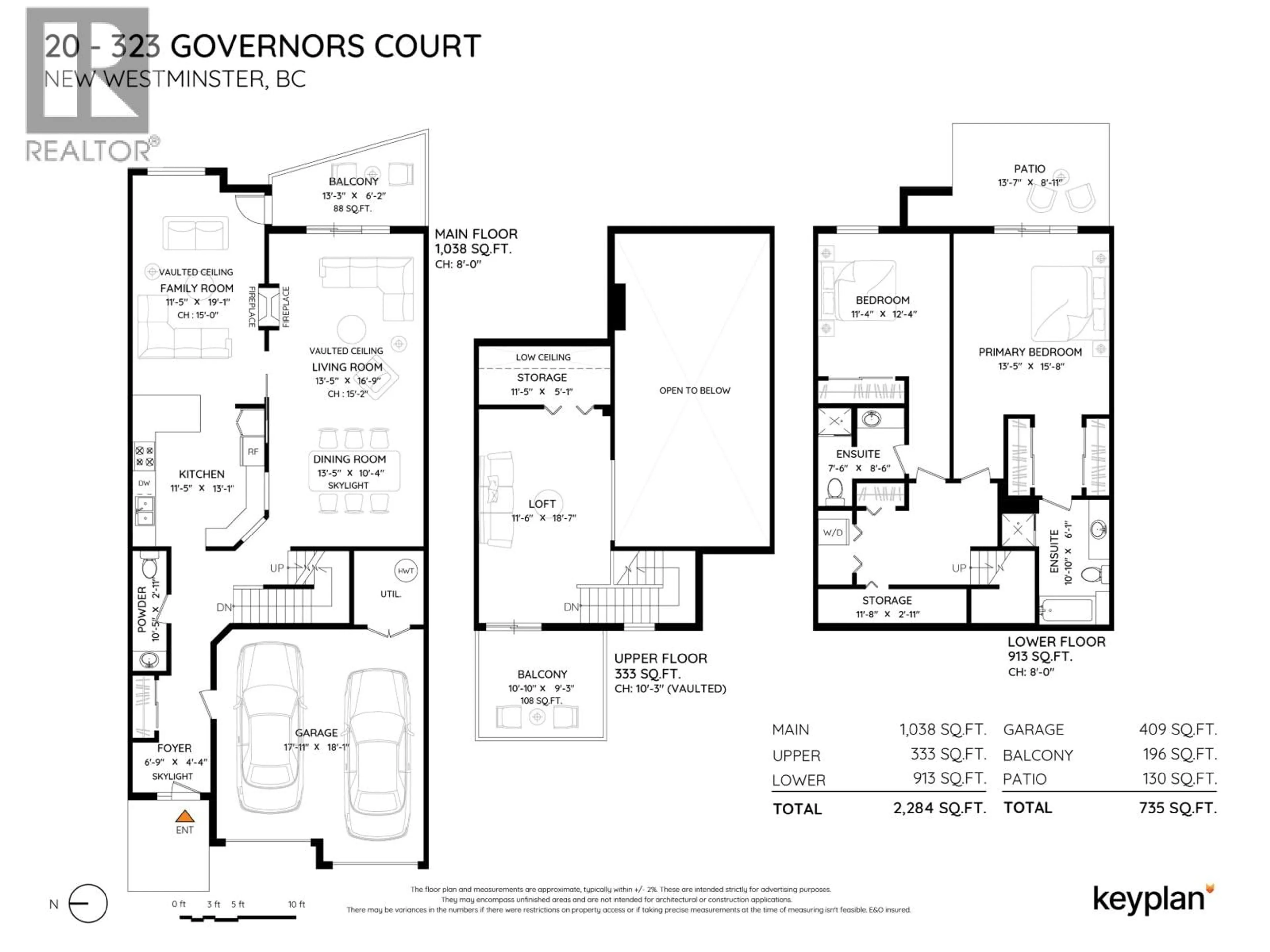 Floor plan for 20 - 323 GOVERNORS COURT, New Westminster British Columbia V3L5S6