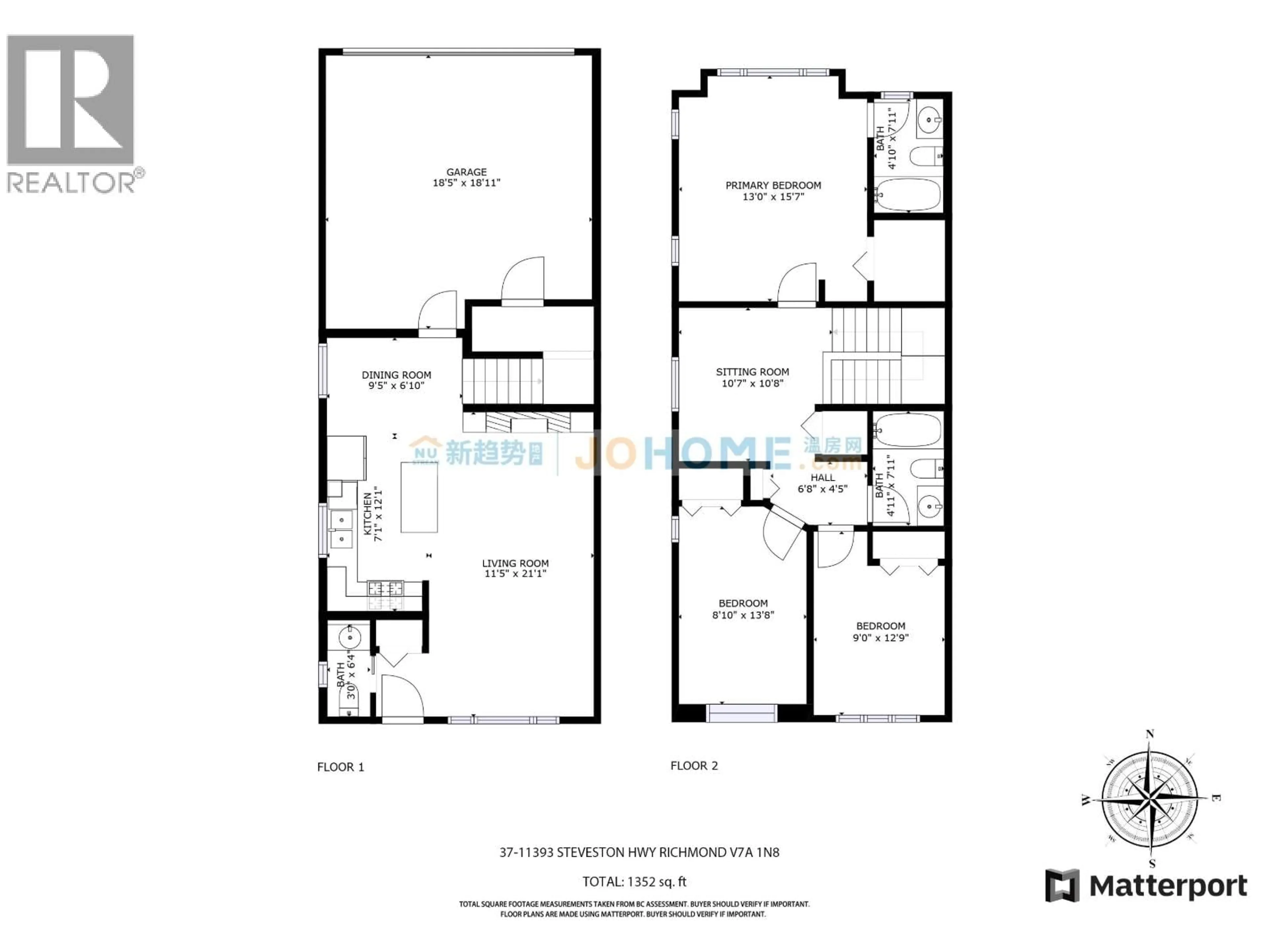 Floor plan for 37 - 11393 STEVESTON HIGHWAY, Richmond British Columbia V7A1N8