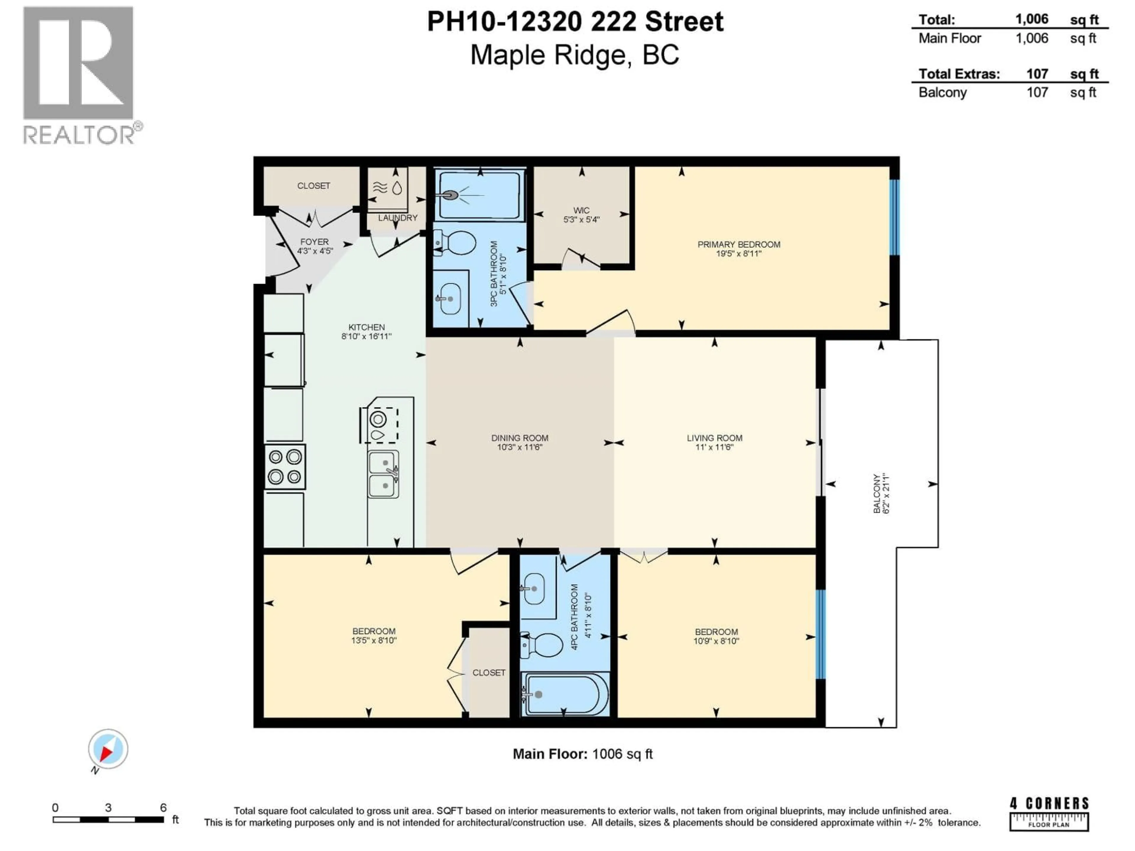 Floor plan for PH10 - 12320 222 STREET, Maple Ridge British Columbia V2X4K8