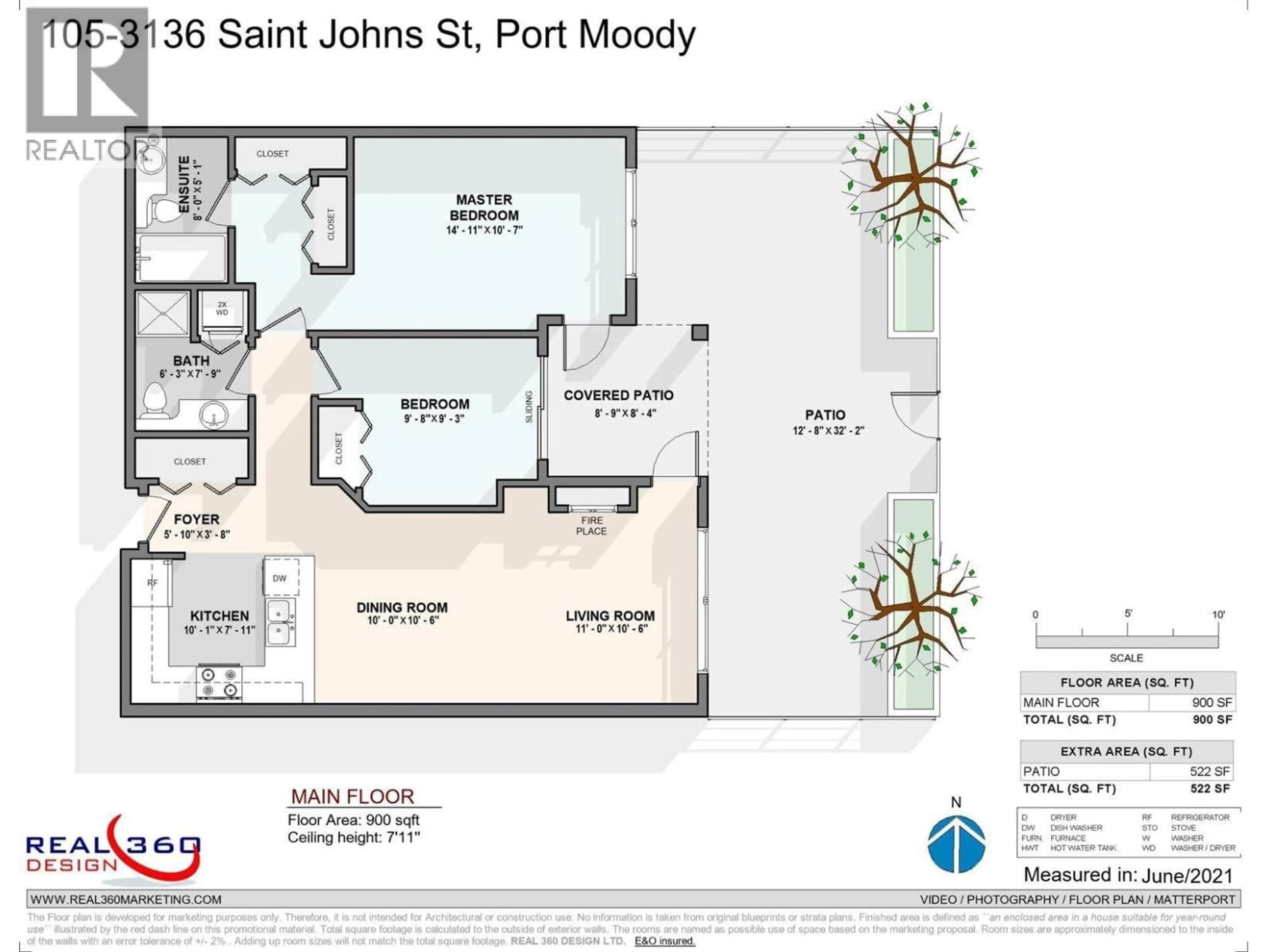 Floor plan for 105 - 3136 ST. JOHNS STREET, Port Moody British Columbia V3H5E4