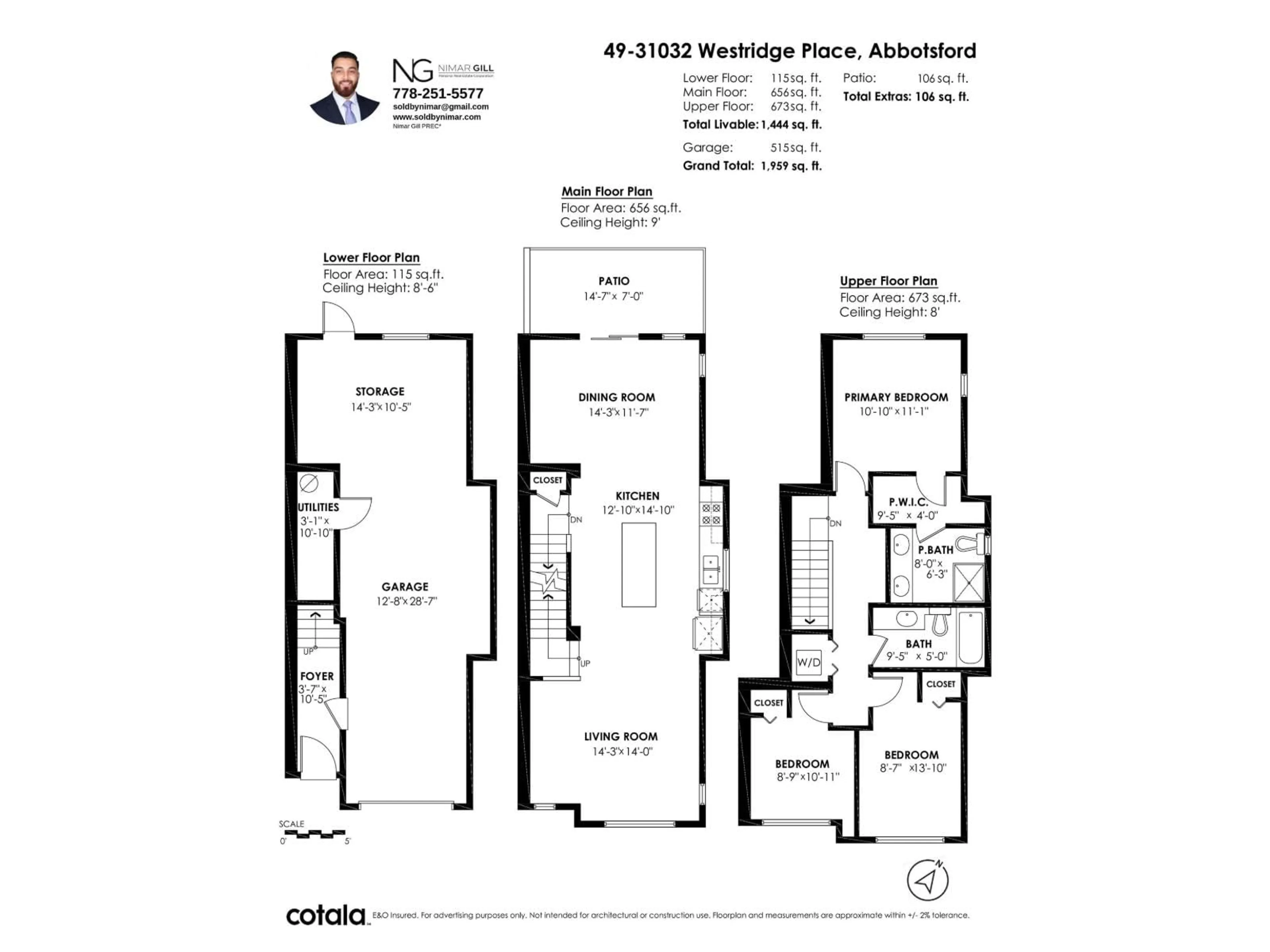 Floor plan for 49 - 31032 WESTRIDGE PLACE, Abbotsford British Columbia V2T0C6