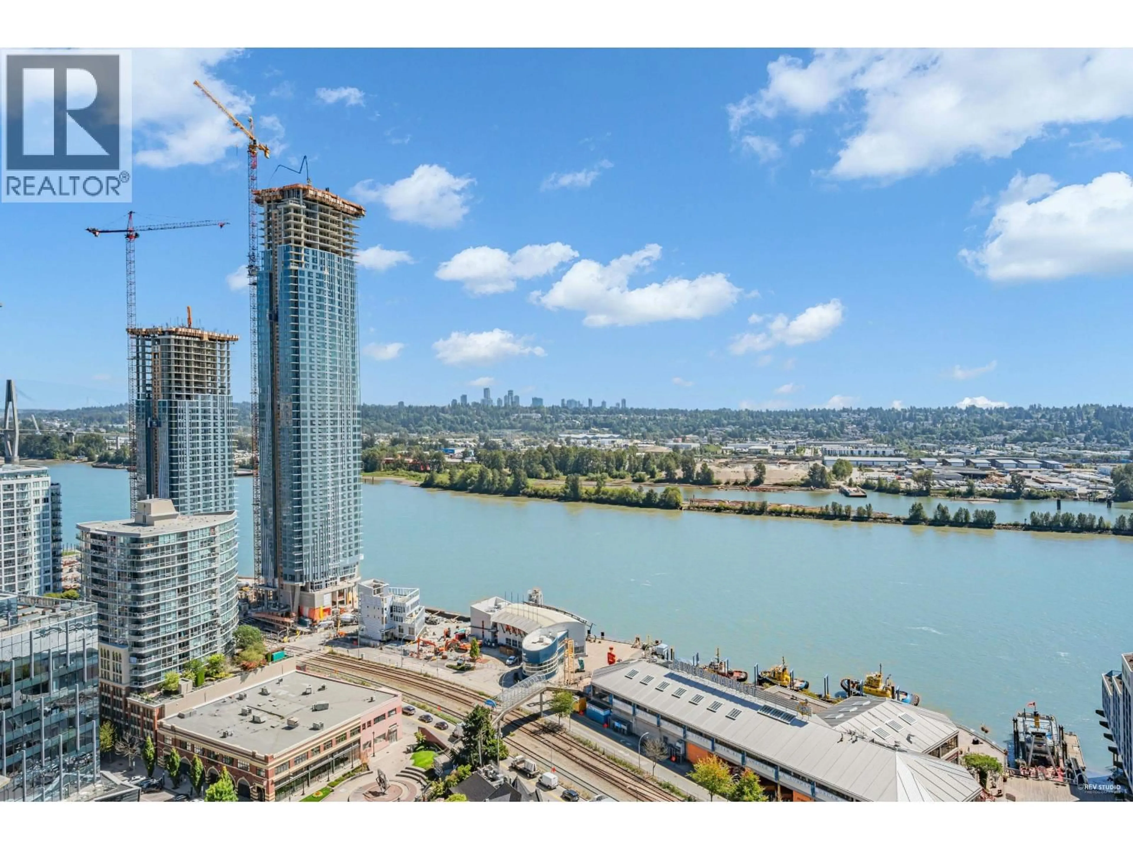 A pic from outside/outdoor area/front of a property/back of a property/a pic from drone, water/lake/river/ocean view for 2310 - 892 CARNARVON STREET, New Westminster British Columbia V3M0C5