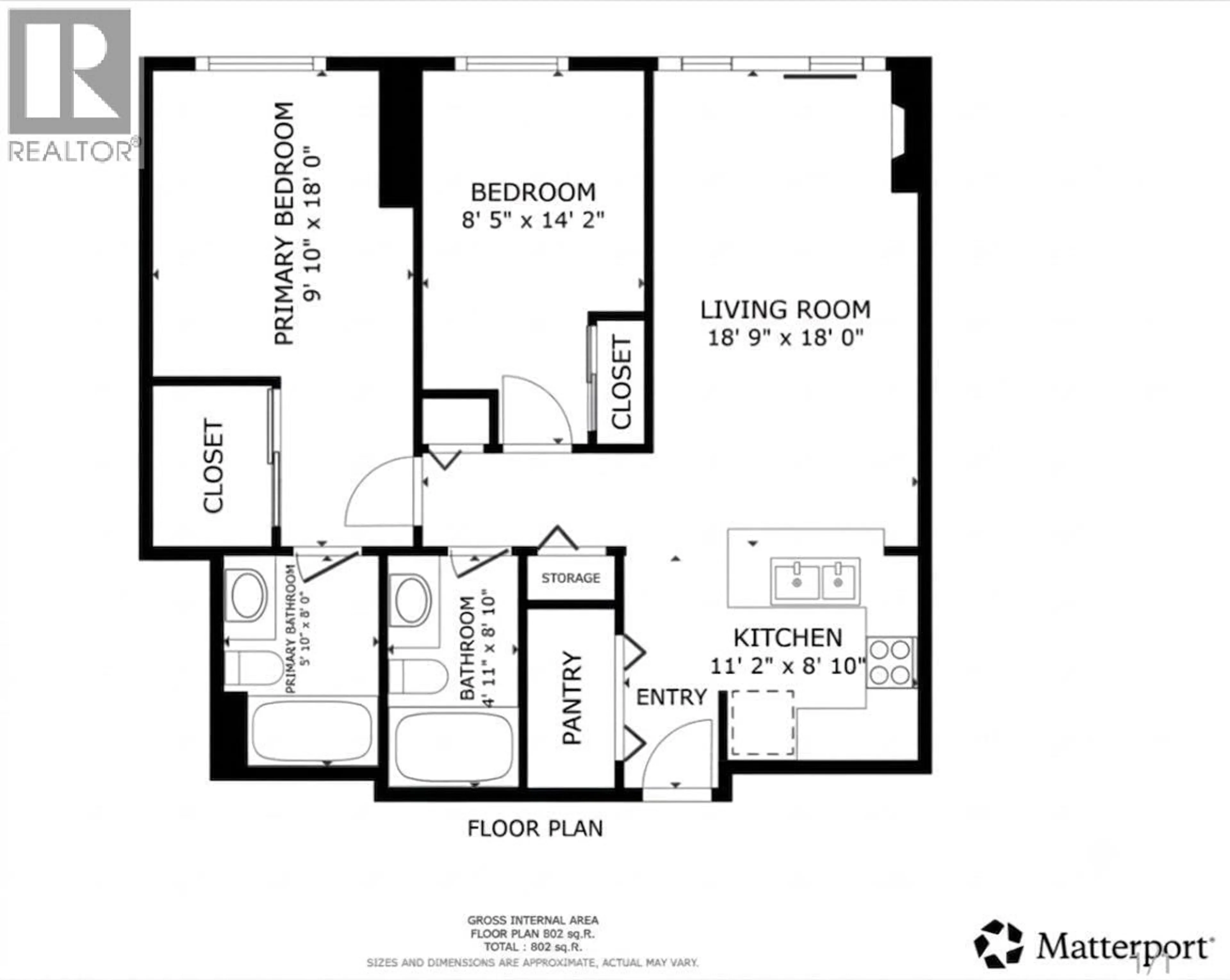 Floor plan for 2310 - 892 CARNARVON STREET, New Westminster British Columbia V3M0C5