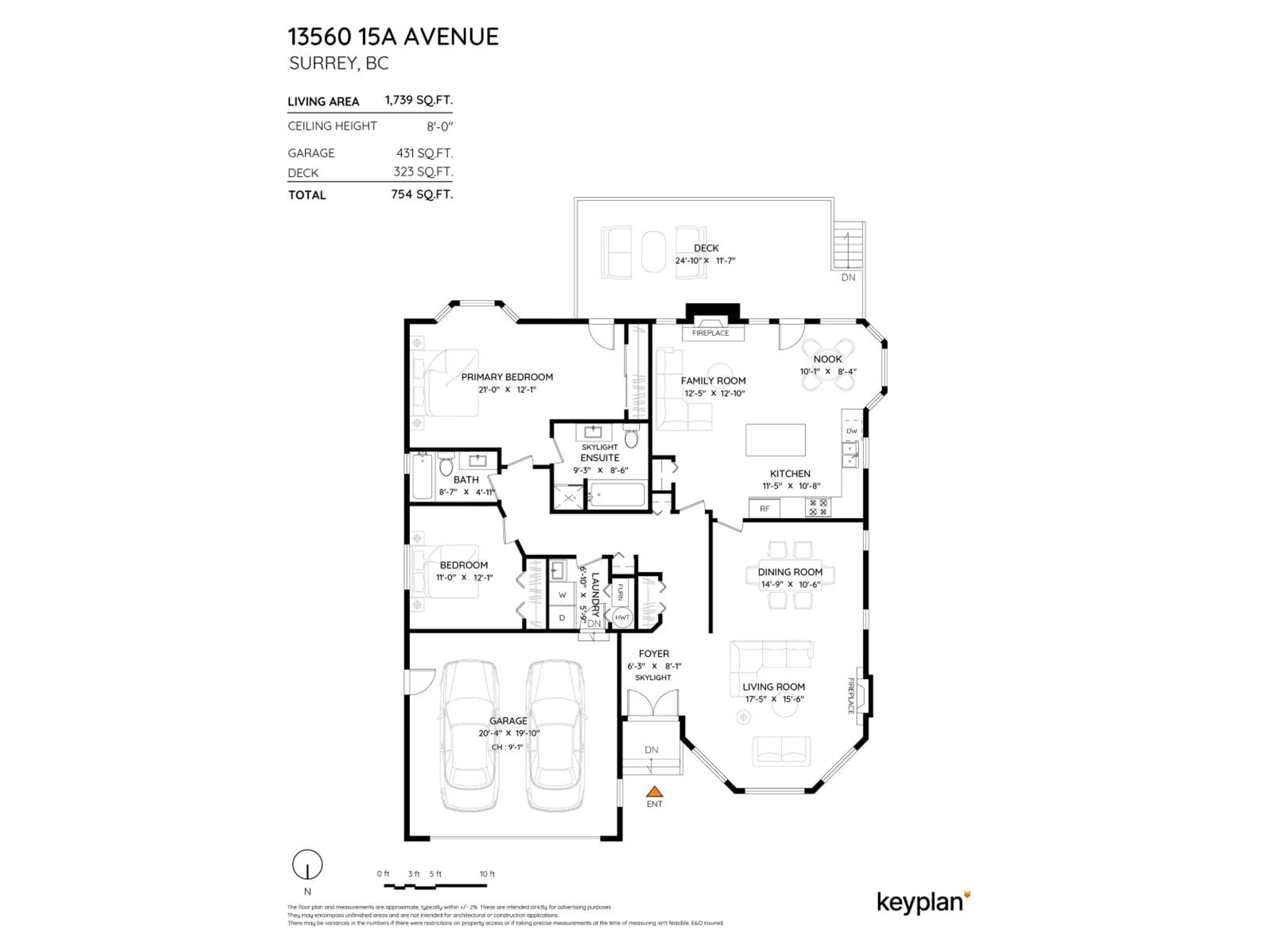 Floor plan for 13560 15A AVENUE, Surrey British Columbia V4A8Z9