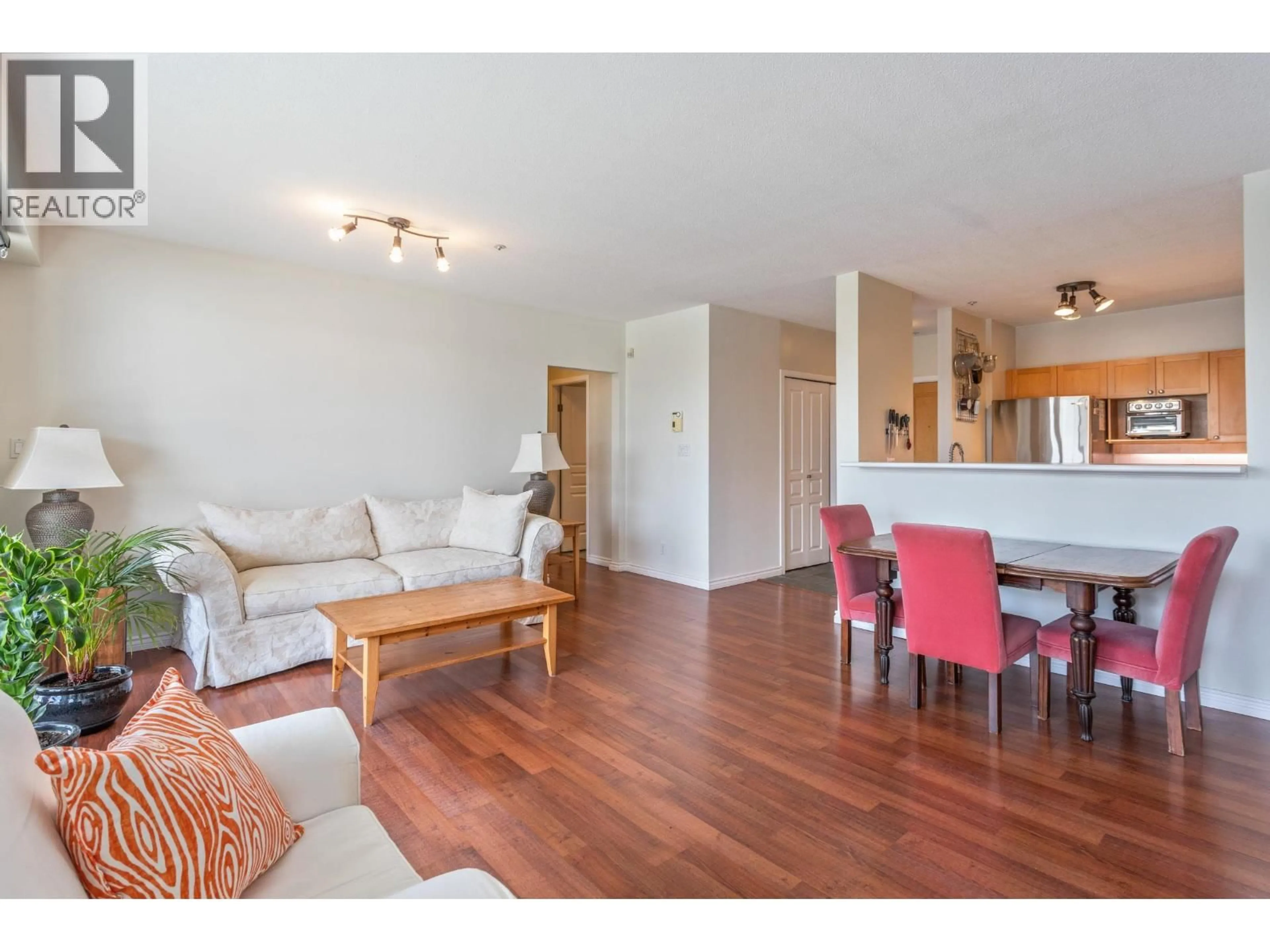 Living room with furniture, wood/laminate floor for 306 - 1820 KENT AVENUE SOUTH, Vancouver British Columbia V5P2S7