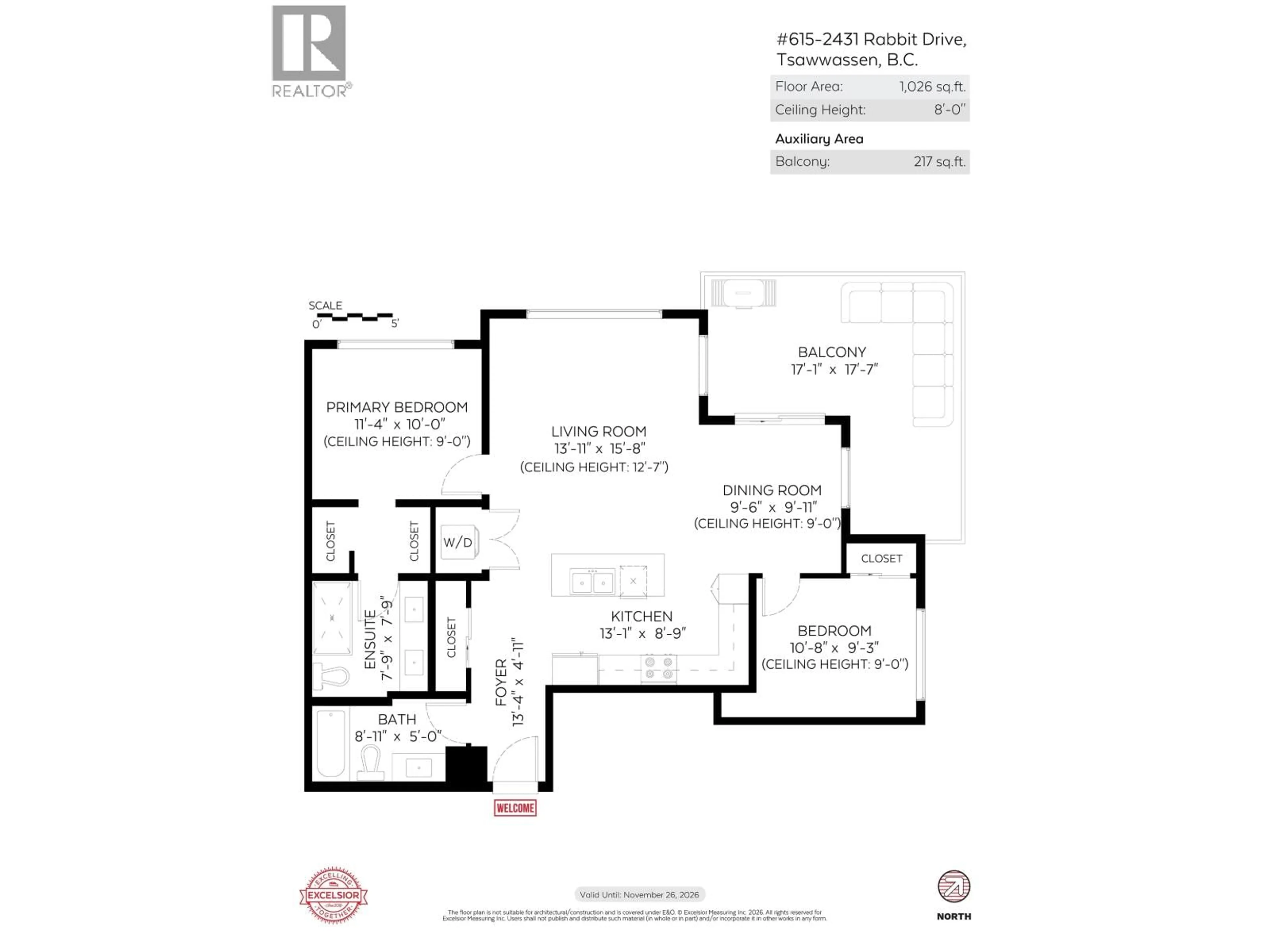 Floor plan for 615 - 2431 RABBIT DRIVE, Delta British Columbia V4M0G5