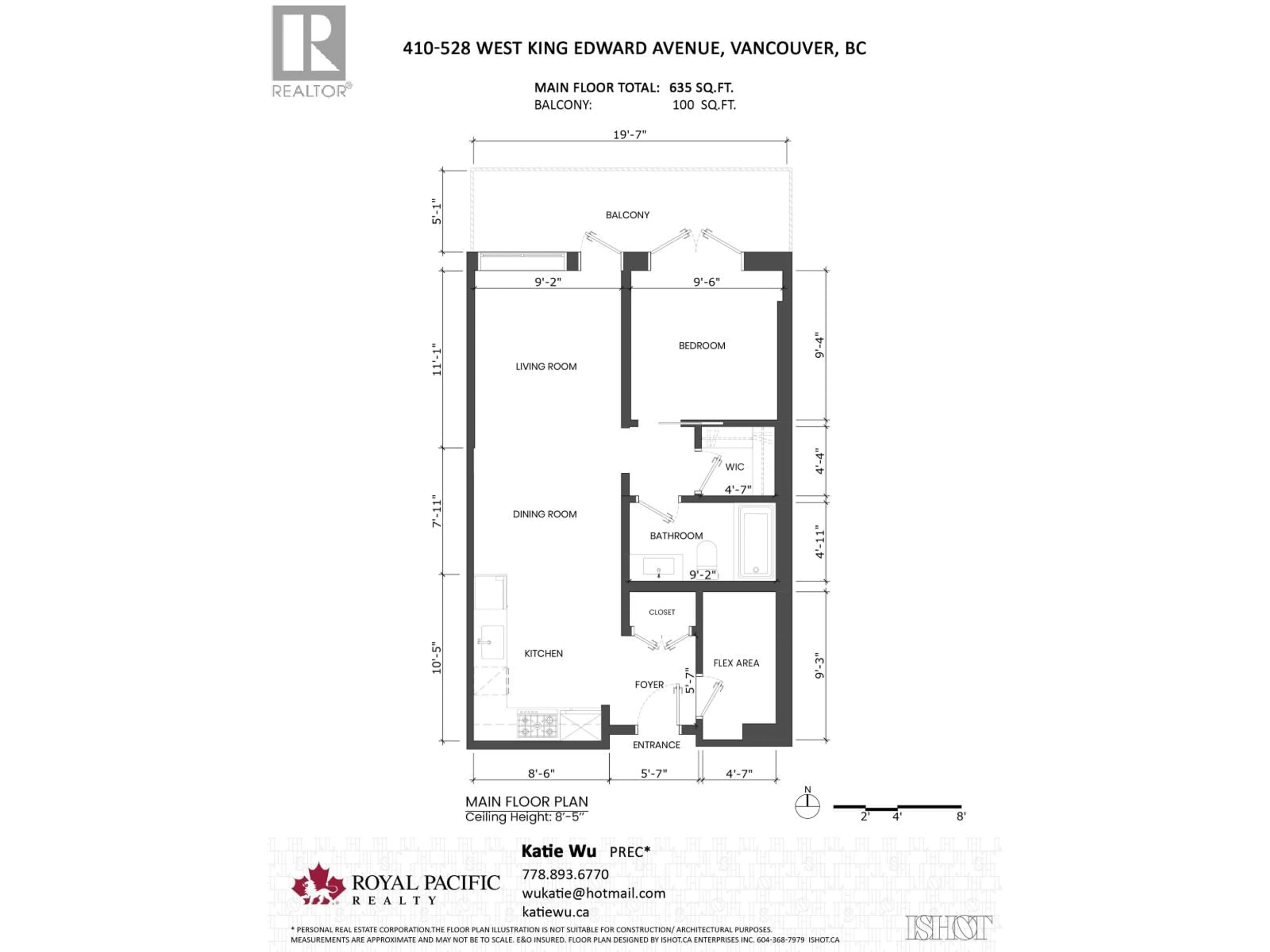 Floor plan for 410 - 528 KING EDWARD AVENUE, Vancouver British Columbia V5Z2C3