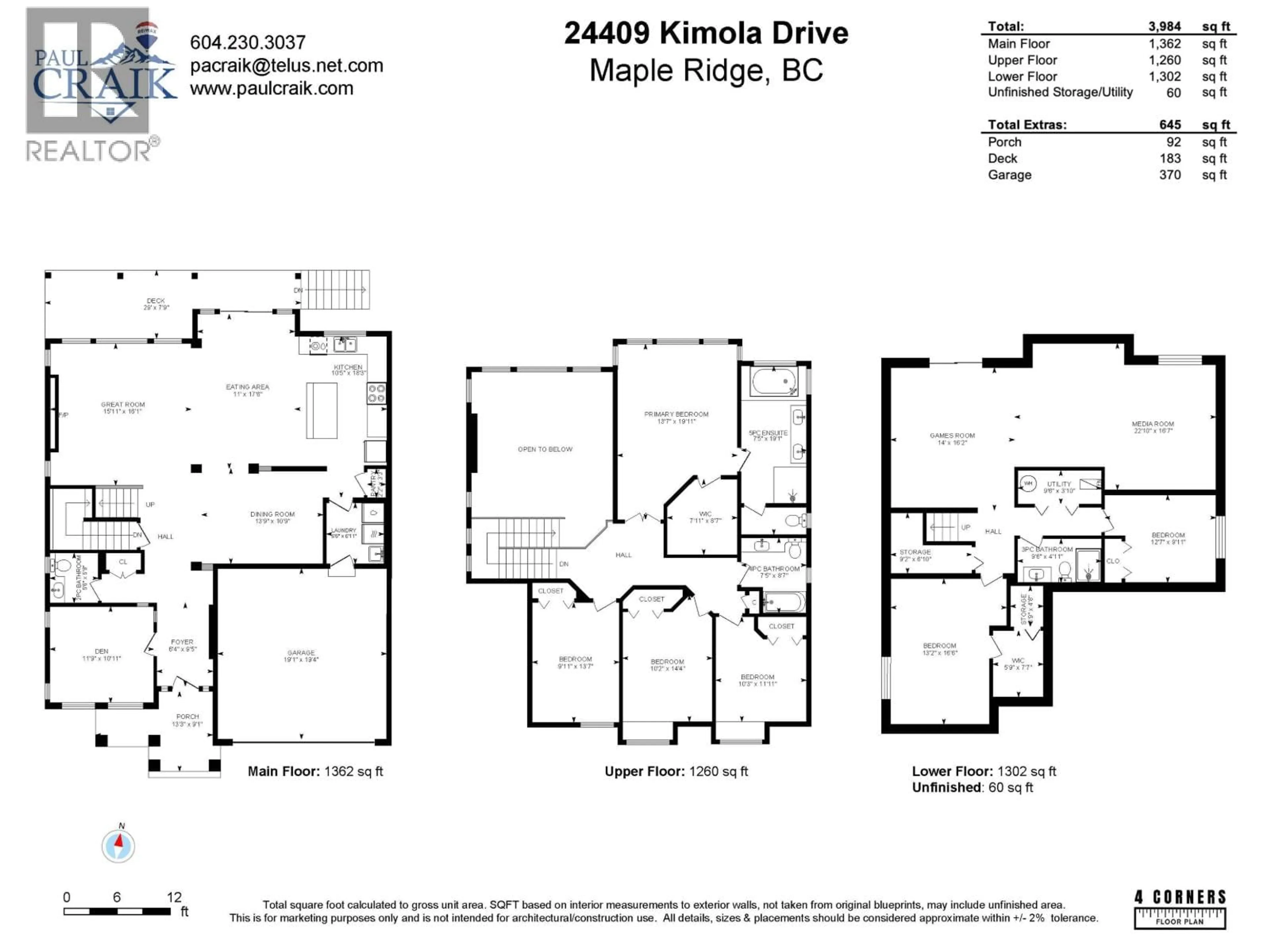 Floor plan for 24409 KIMOLA DRIVE, Maple Ridge British Columbia V2W0B9