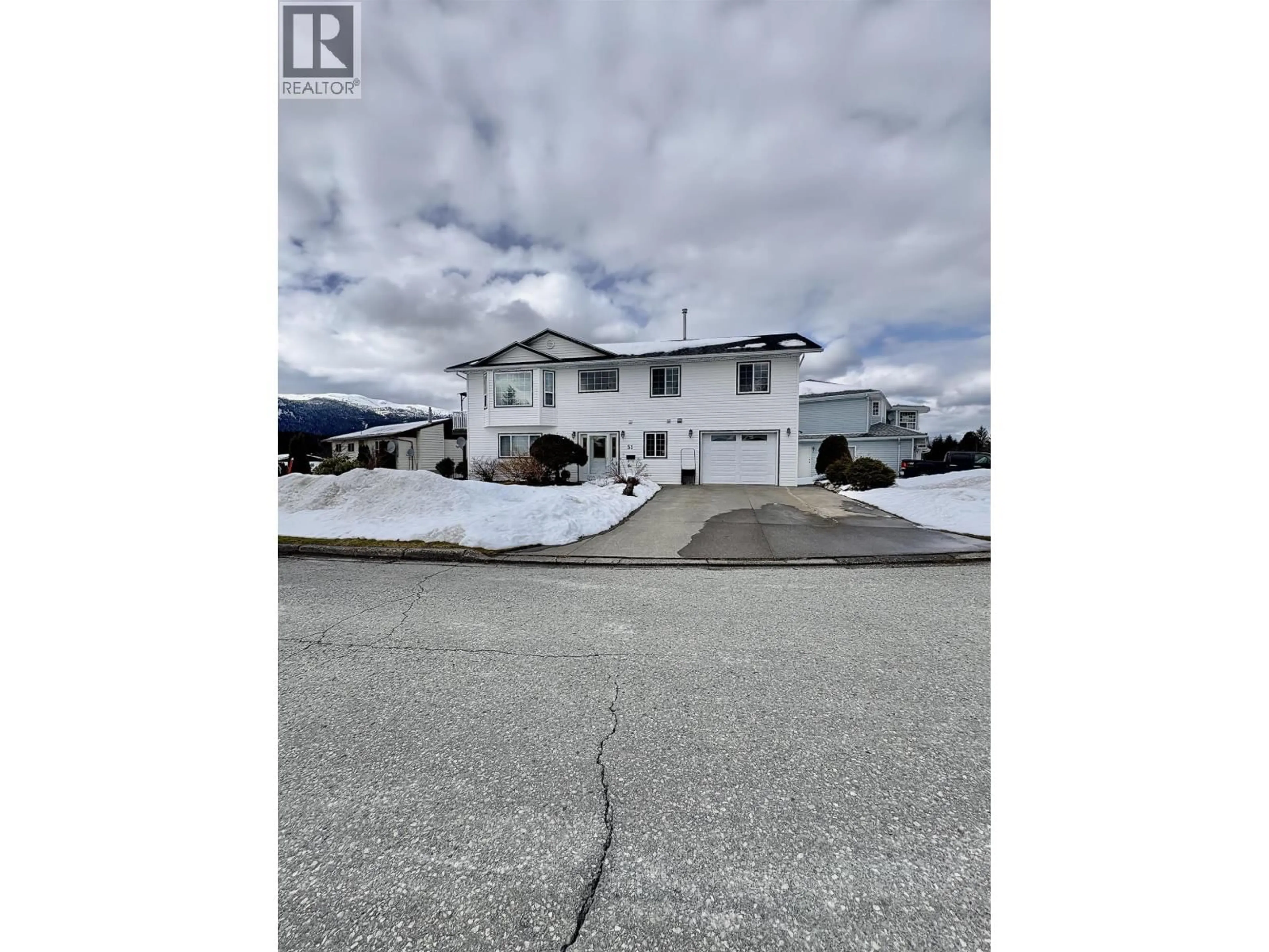 A pic from outside/outdoor area/front of a property/back of a property/a pic from drone, street for 51 STICKNEY STREET, Kitimat British Columbia V8C2R2