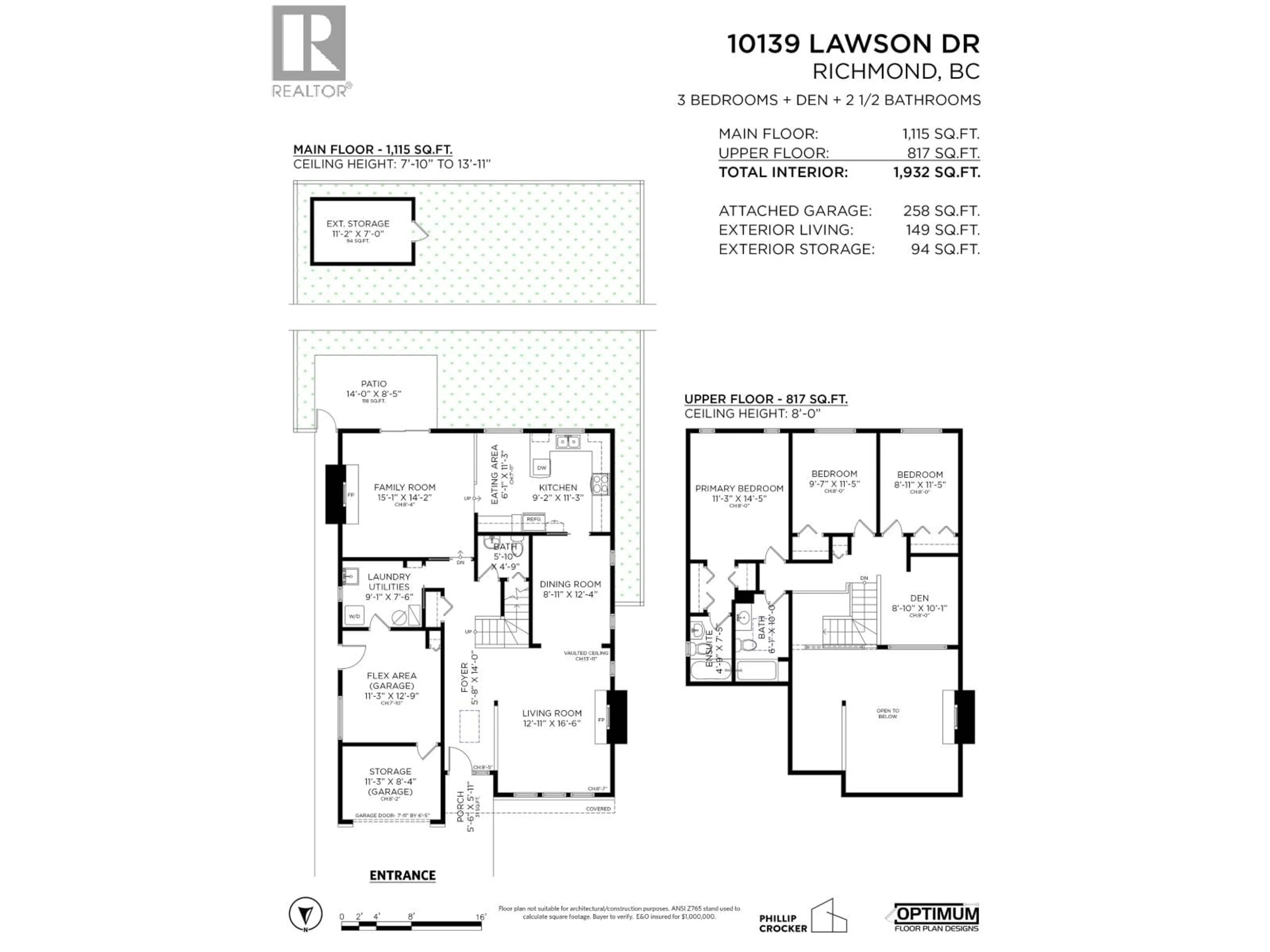 Floor plan for 10139 LAWSON DRIVE, Richmond British Columbia V7E5M2