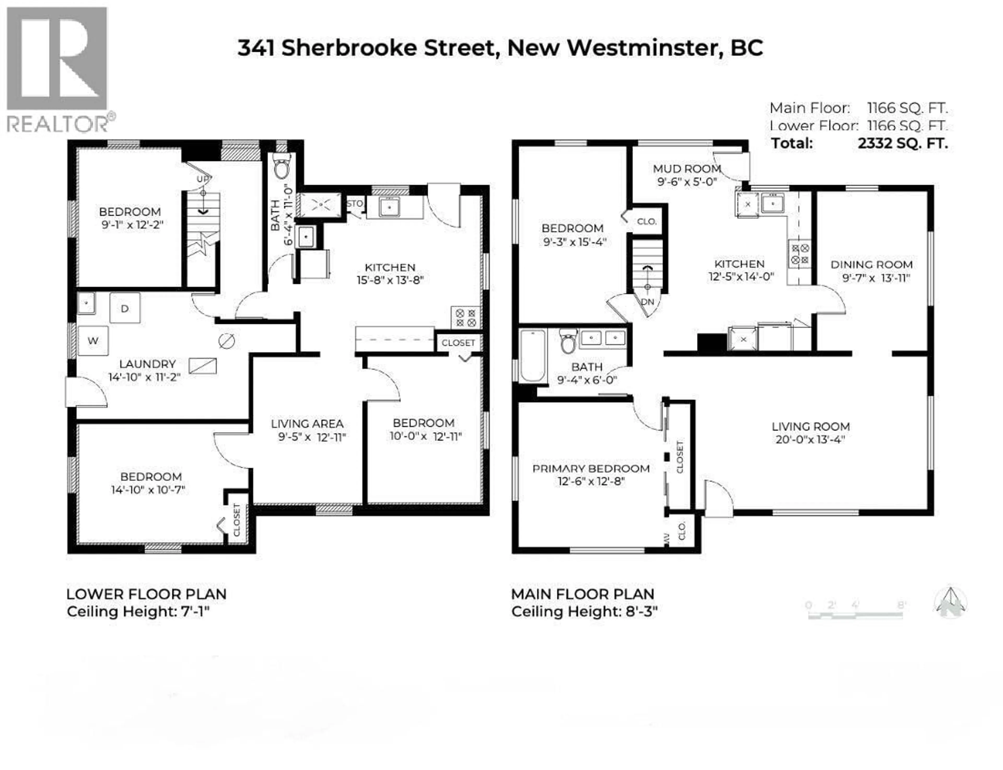 Floor plan for 341 SHERBROOKE STREET, New Westminster British Columbia V3L3M4
