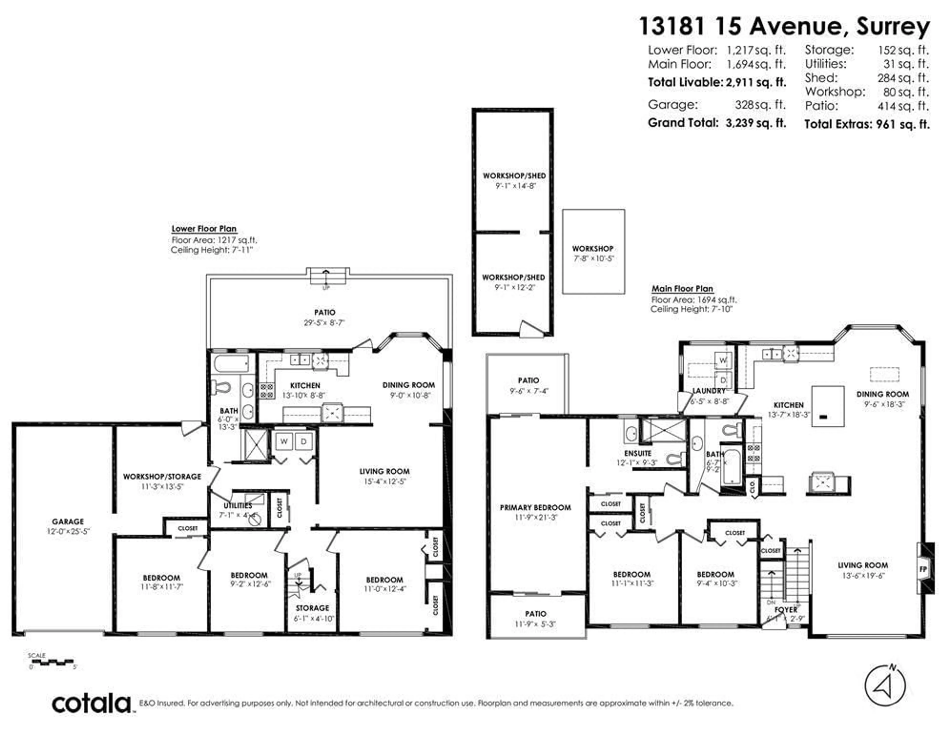Floor plan for 13181 15 AVENUE, Surrey British Columbia V4A1K8