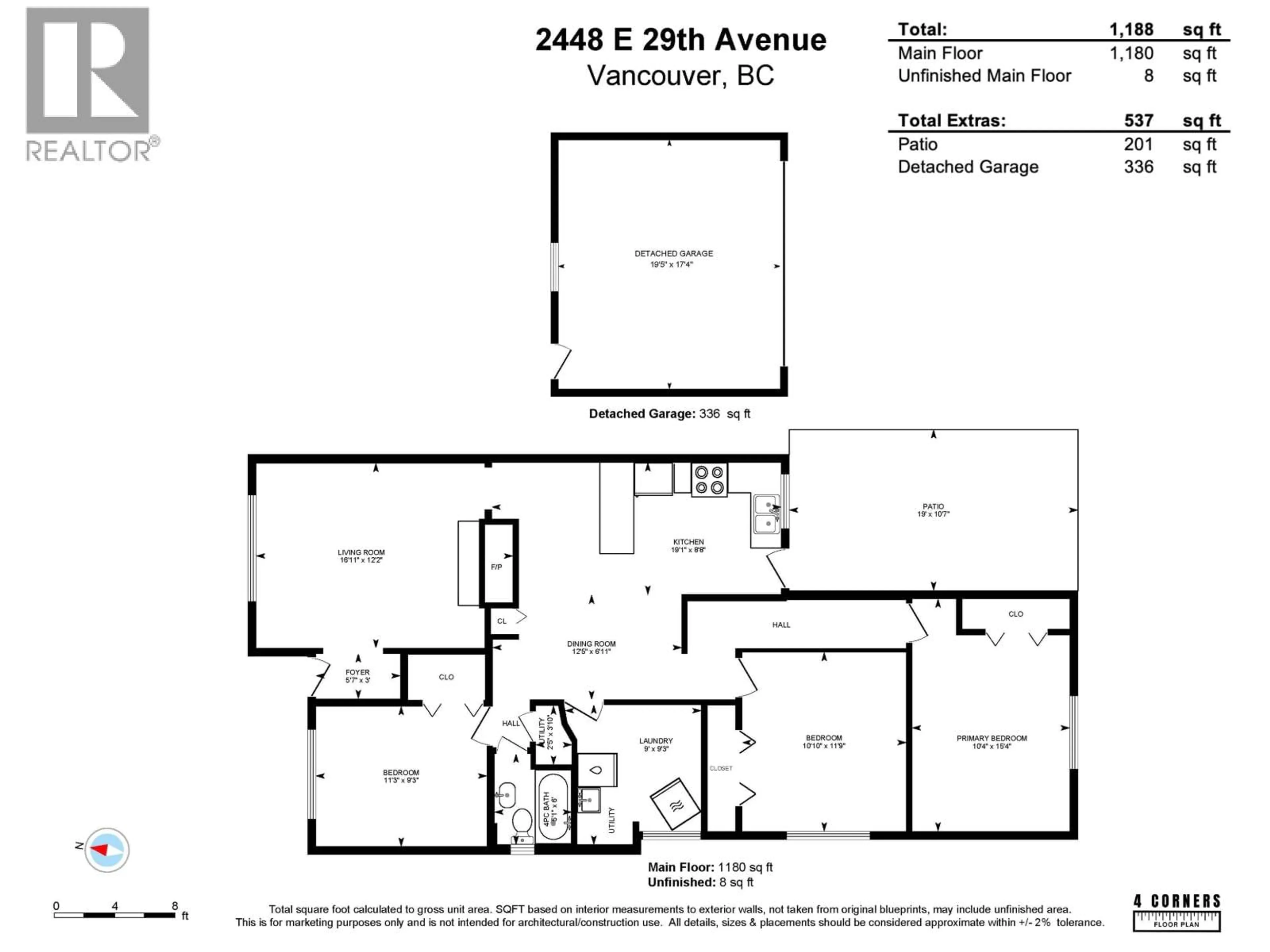 Floor plan for 2448 EAST 29TH AVENUE, Vancouver British Columbia V5R1T9