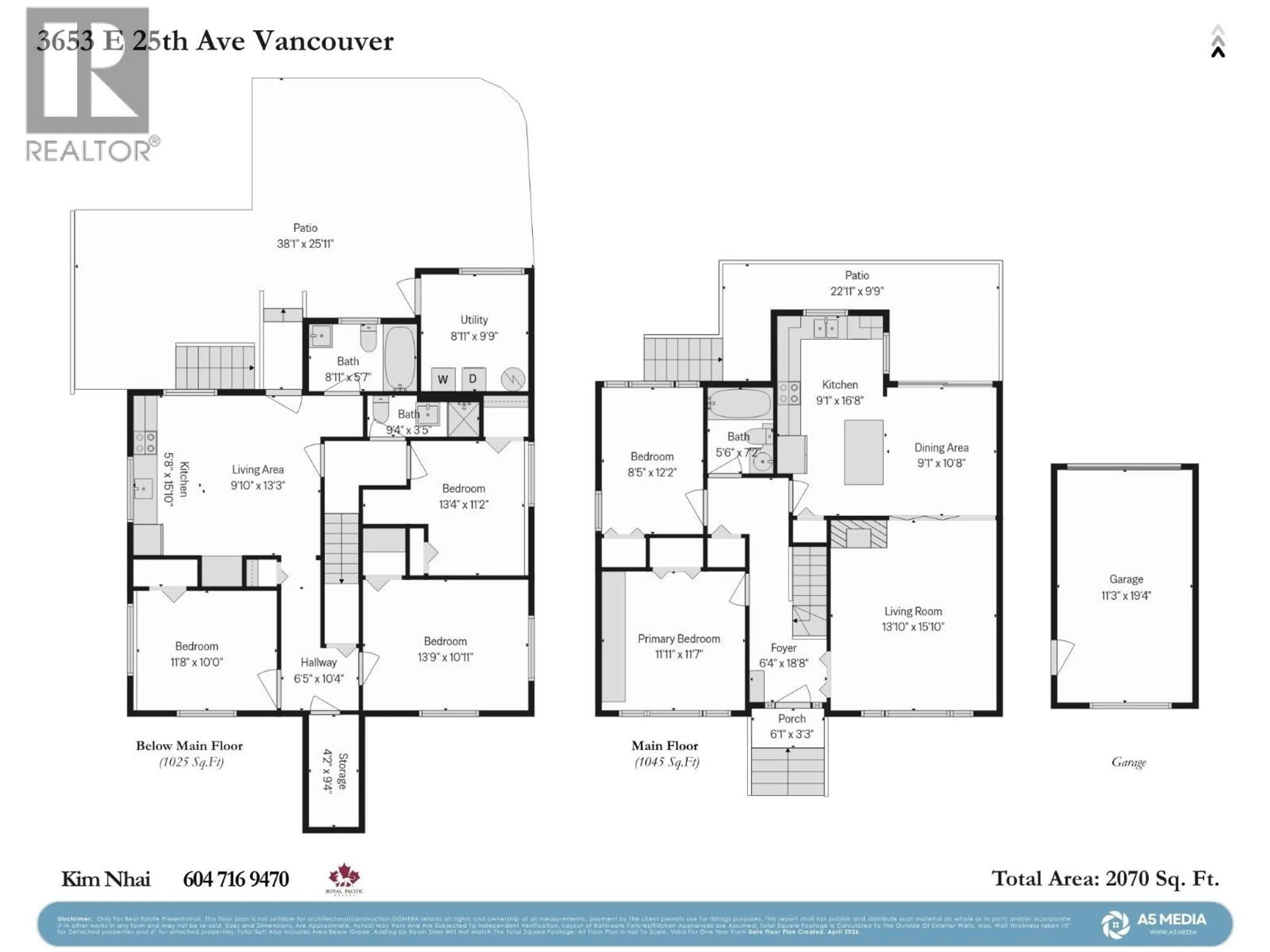Floor plan for 3653 25TH AVENUE, Vancouver British Columbia V5R1K4